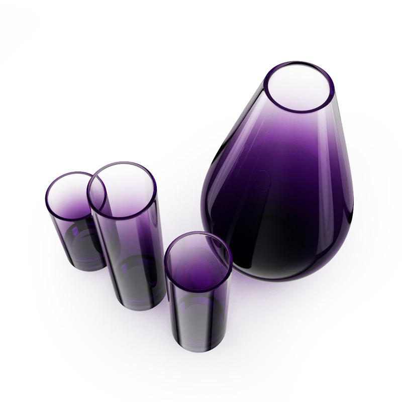 Decorative Glass Vases 3D model_1