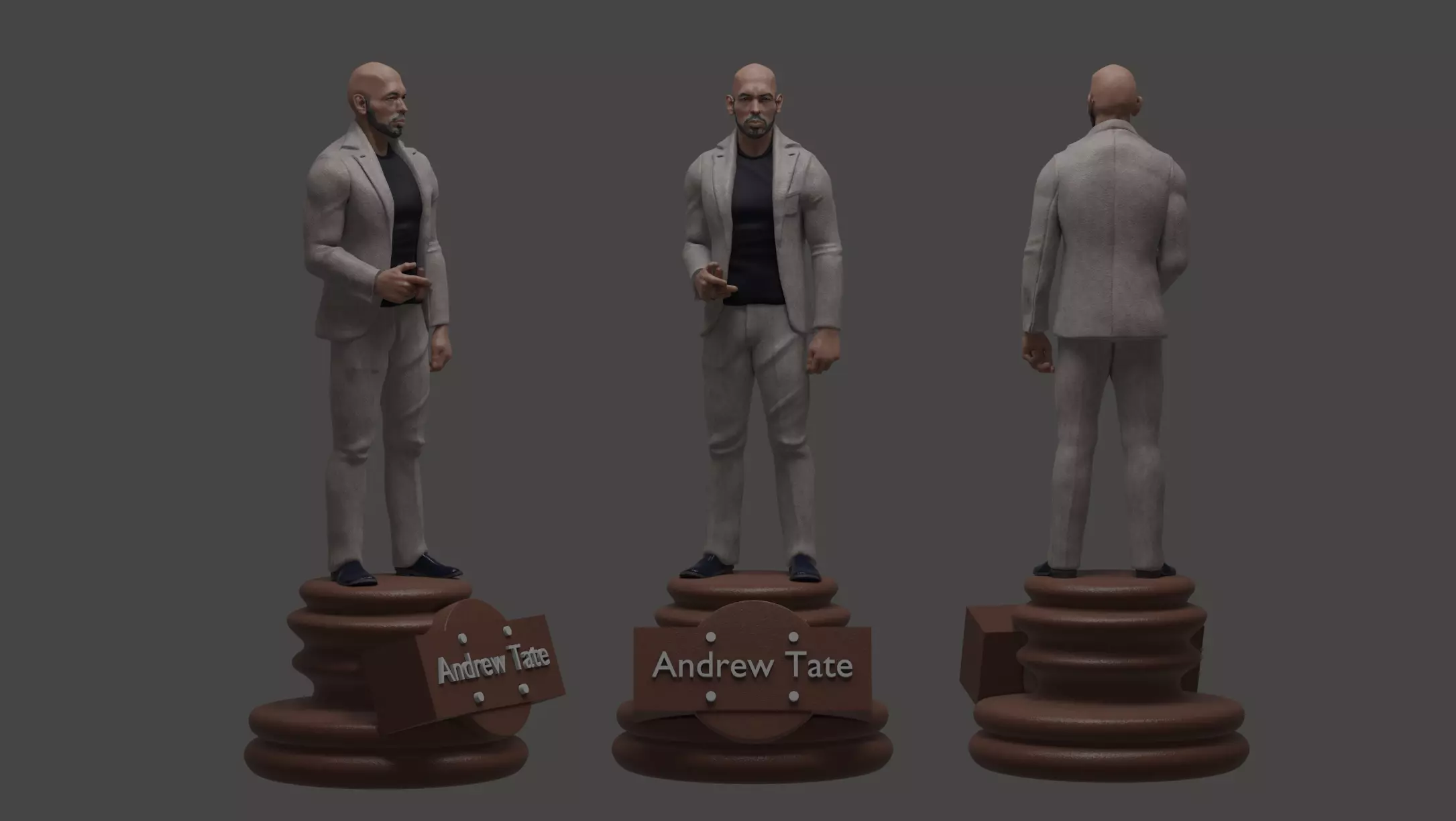 Andrew Tate statue 3D print model_0