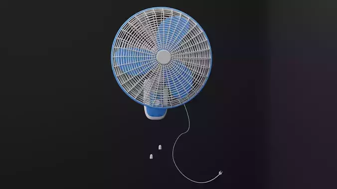 Wall Fan Low-poly 3D model