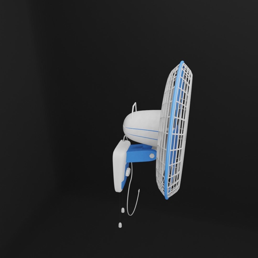 Wall Fan Low-poly 3D model_2