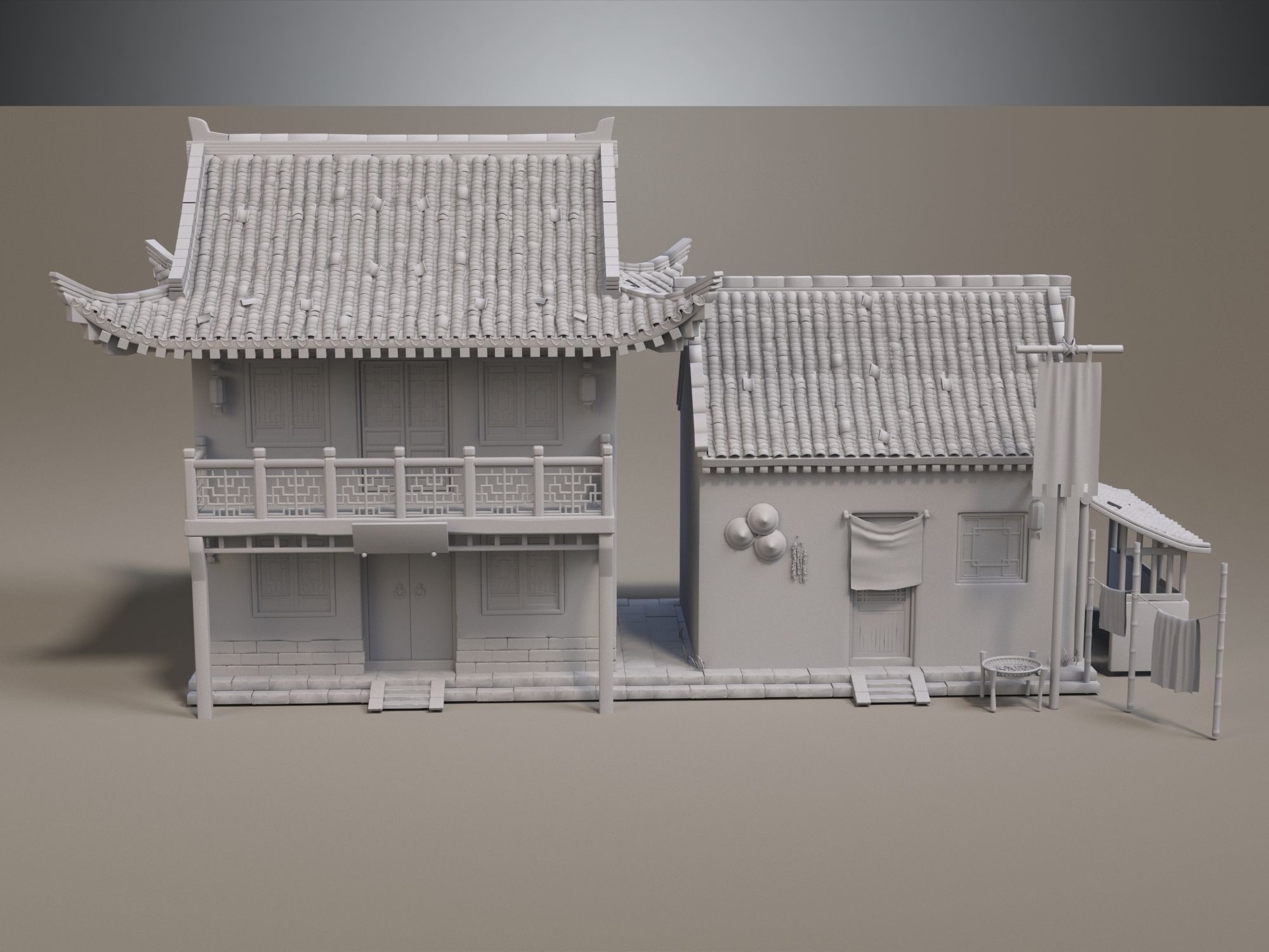 Ancient buildings Chinese Ancient architecture 3D model_2