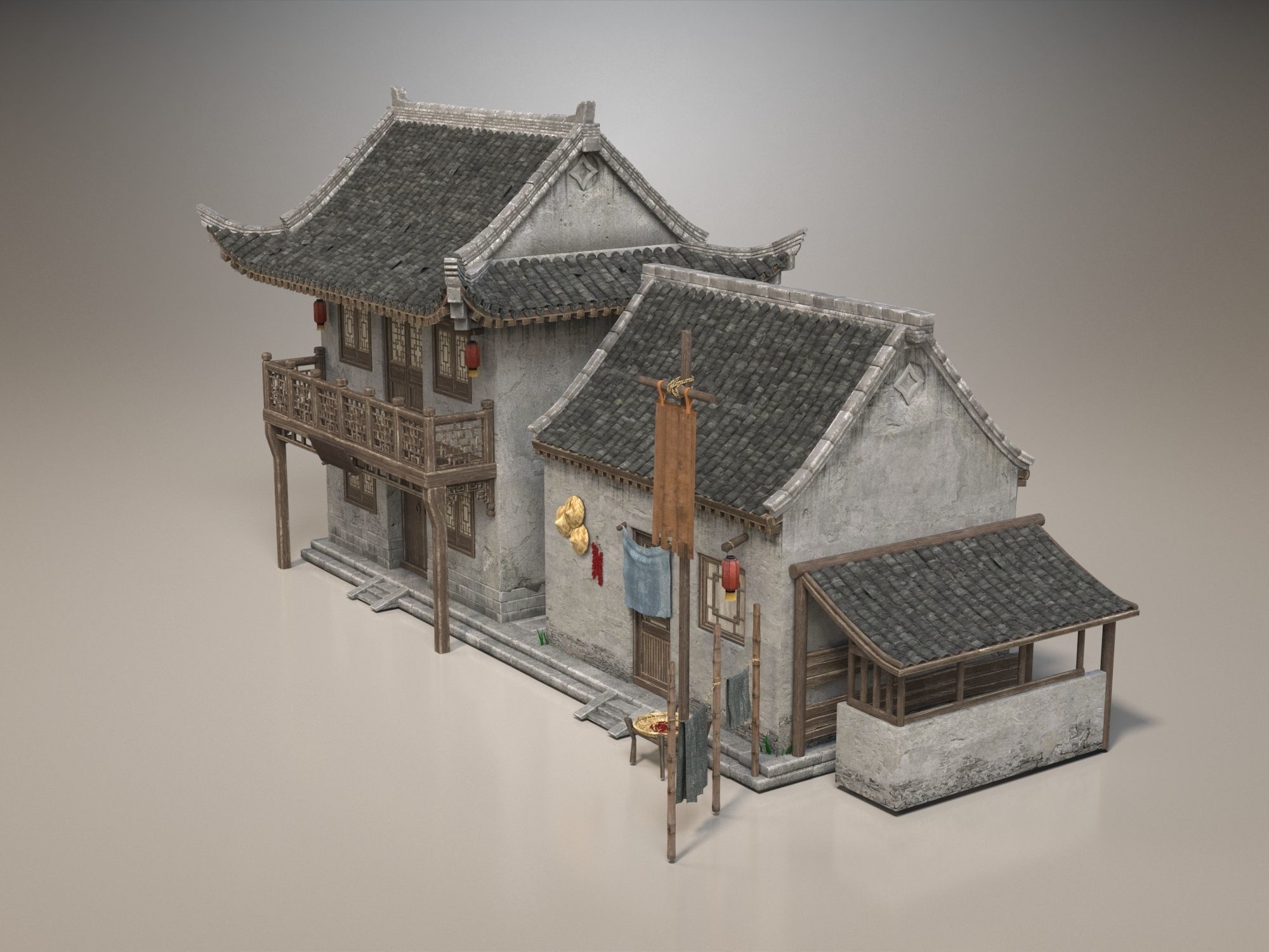 Ancient buildings Chinese Ancient architecture 3D model_1
