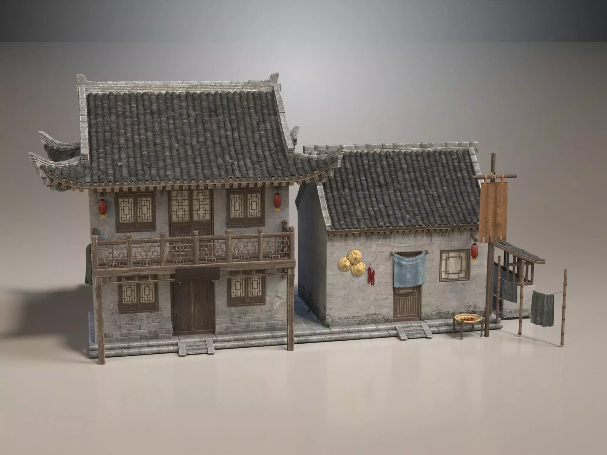 Ancient buildings Chinese Ancient architecture 3D model_0