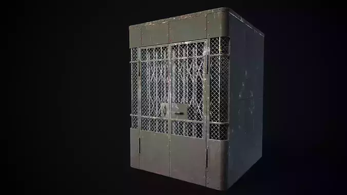Old elevator Low-poly 3D model