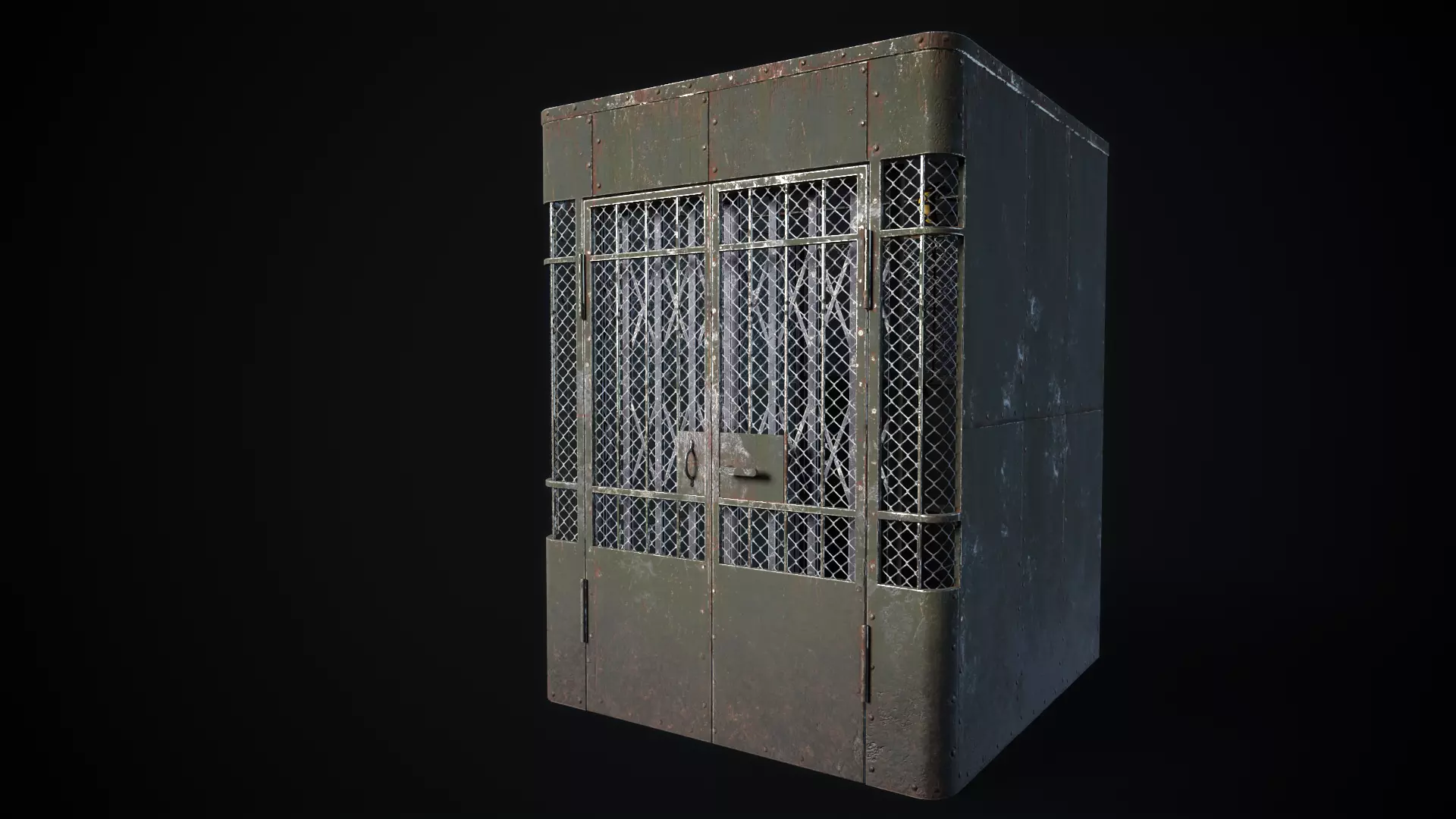 Old elevator Low-poly 3D model