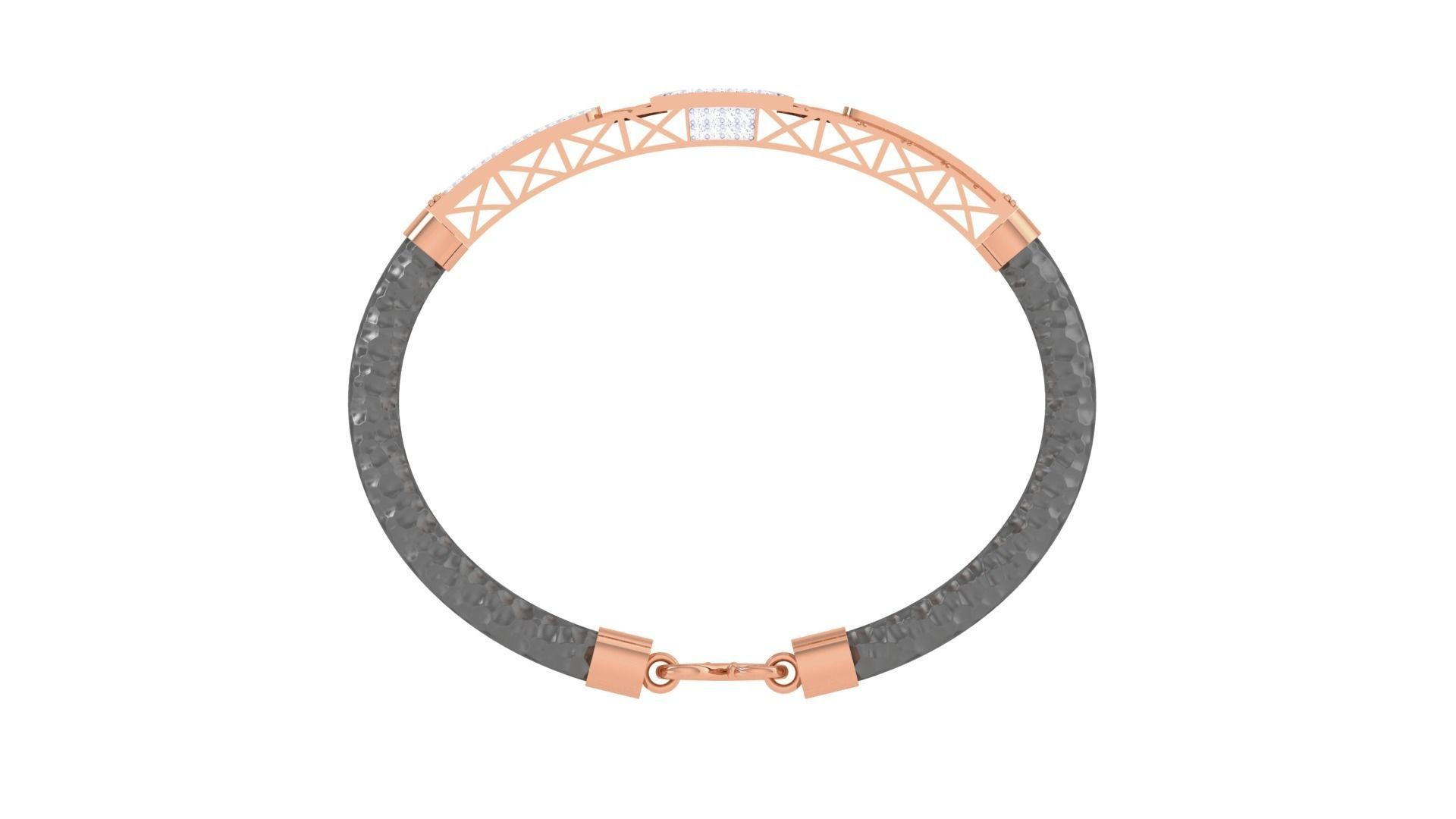 Star Black Belt Unisex Diamond Bracelet 3dm stl obj gltf glb 3mf 3D print model_14