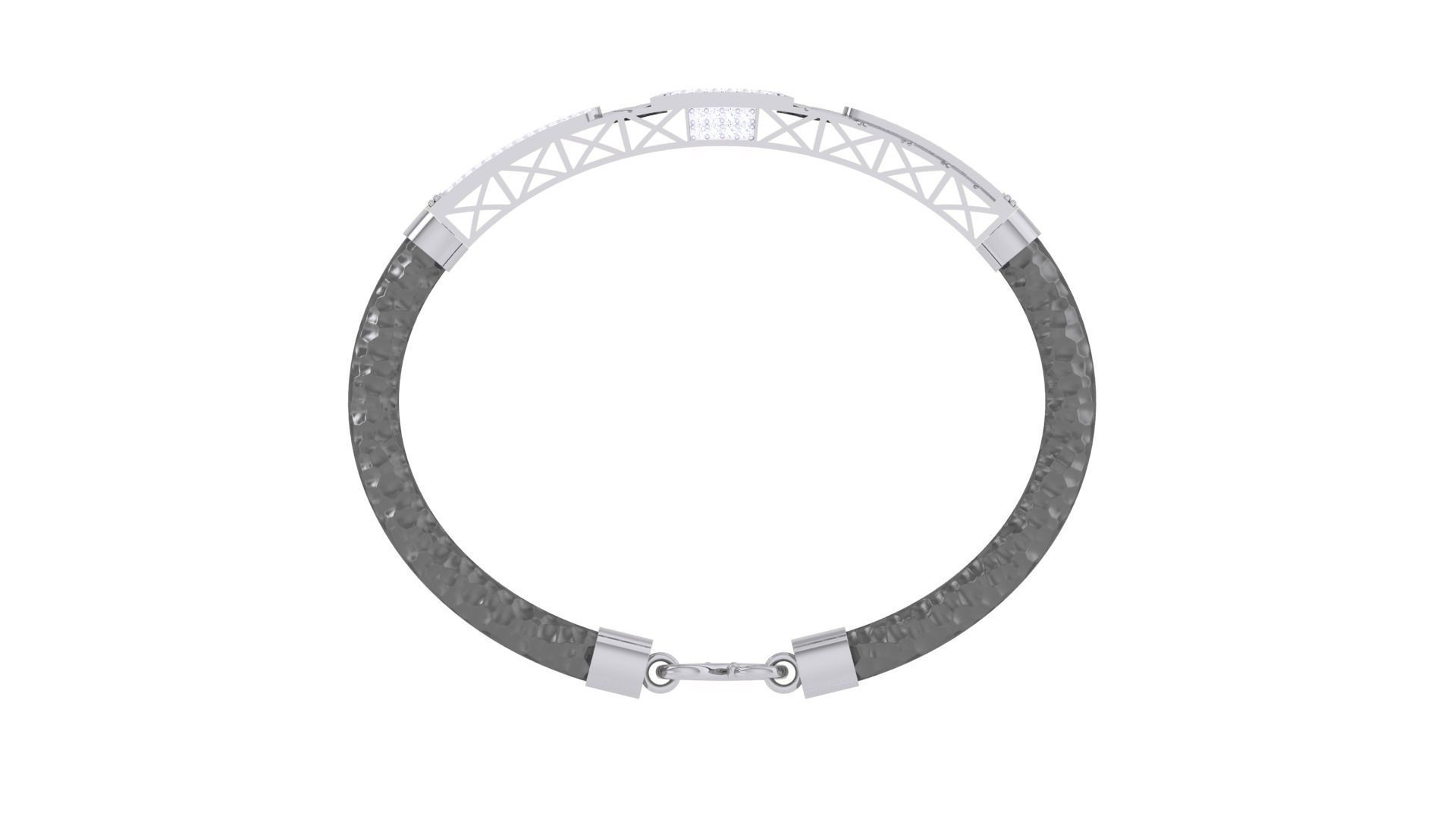 Star Black Belt Unisex Diamond Bracelet 3dm stl obj gltf glb 3mf 3D print model_12