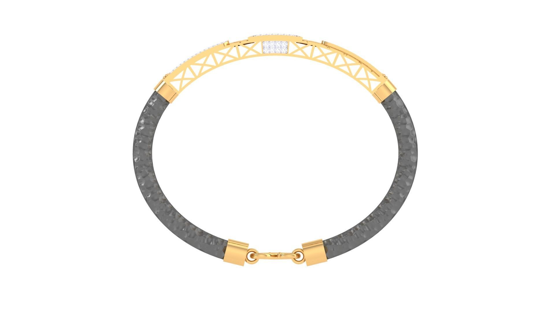 Star Black Belt Unisex Diamond Bracelet 3dm stl obj gltf glb 3mf 3D print model_13