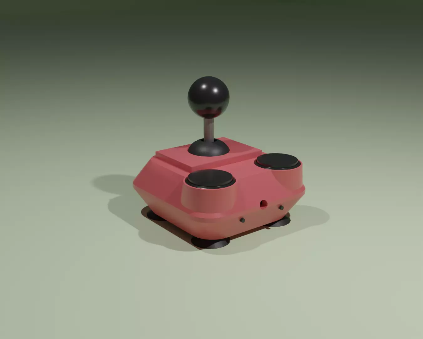Arcade Joystick Low-poly 3D model_0