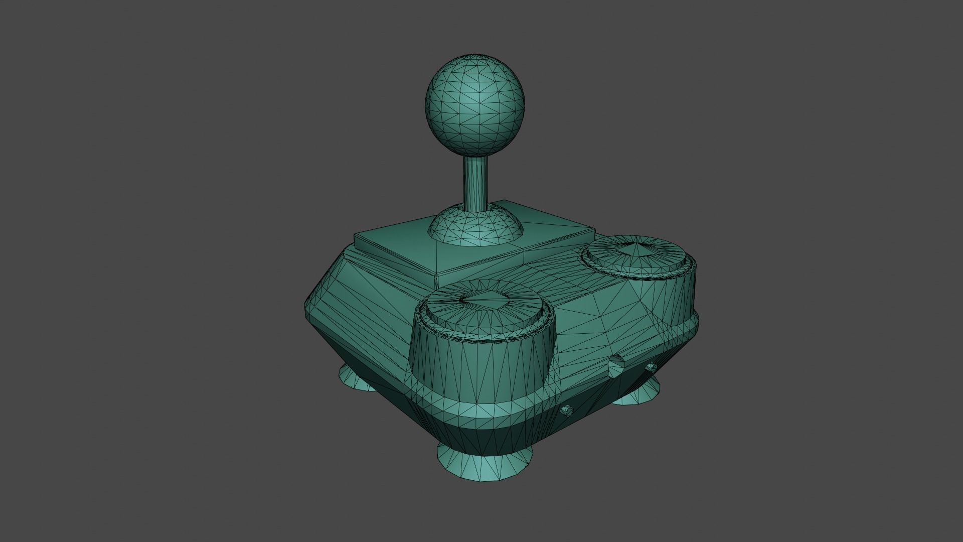 Arcade Joystick Low-poly 3D model_8