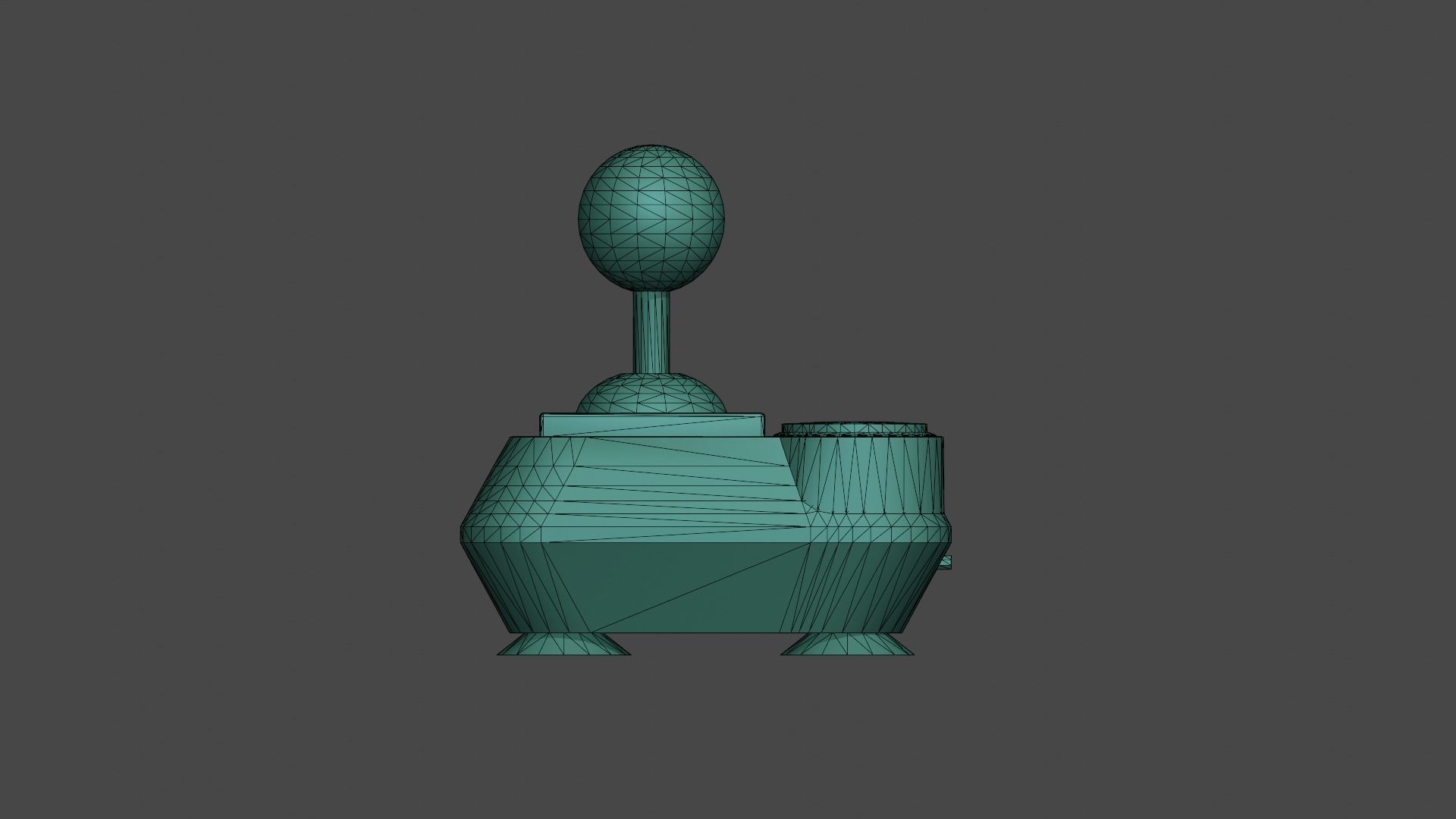 Arcade Joystick Low-poly 3D model_3
