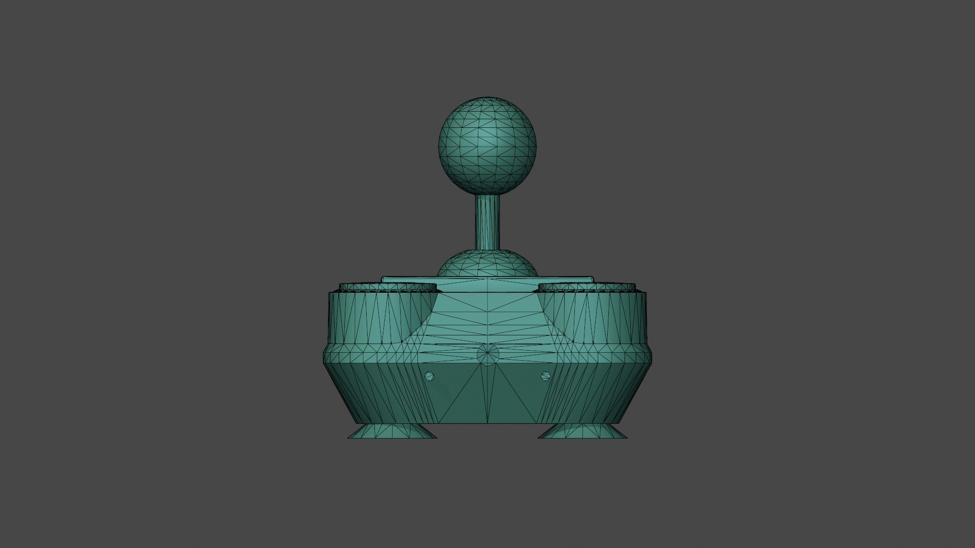 Arcade Joystick Low-poly 3D model_4