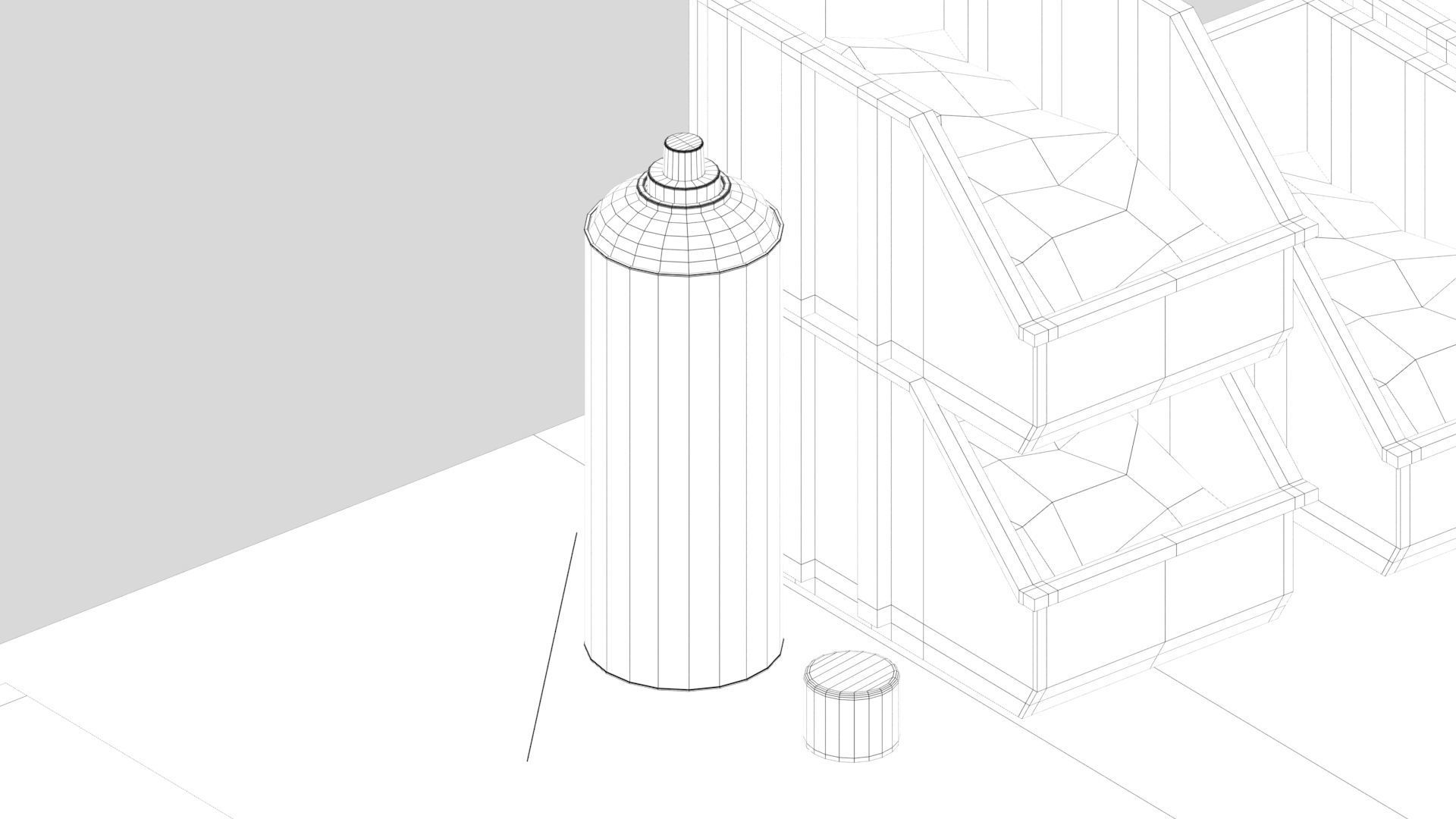 Workbench with Tools Low-poly 3D model_10