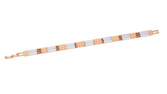 Honeycomb Chain Style Unisex Diamond Bracelet 3dm renders 3D print model
