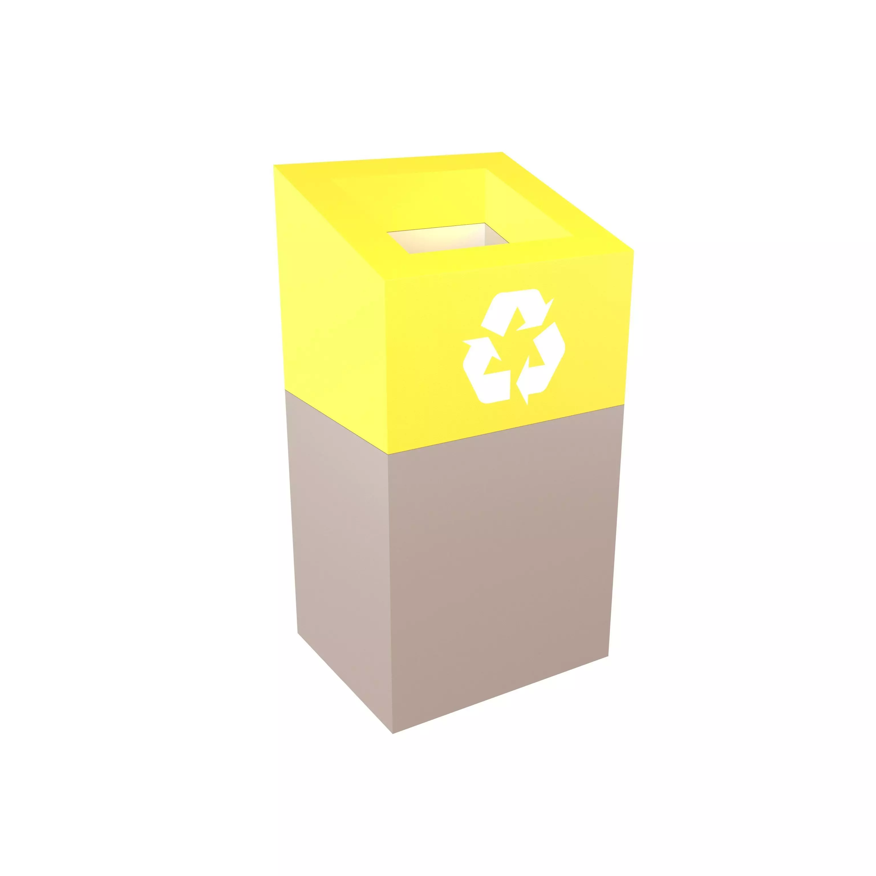 Modern Trash Can v2 001 Low-poly 3D model