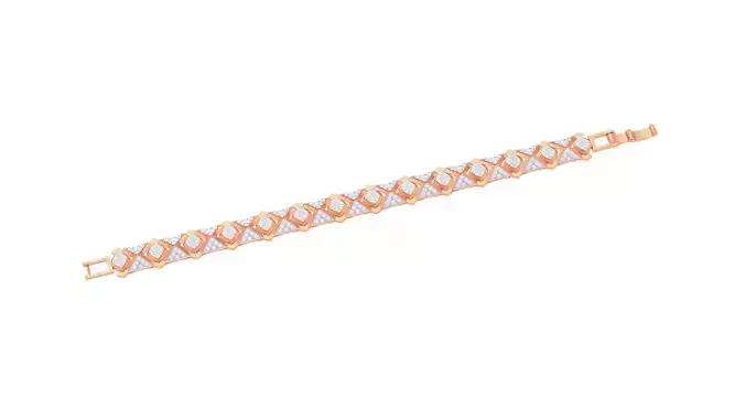 Chain Style Unisex Diamond Bracelet 3dm renders 3D print model Chain Style Unisex Diamond Bracelet 3dm renders 3D print model