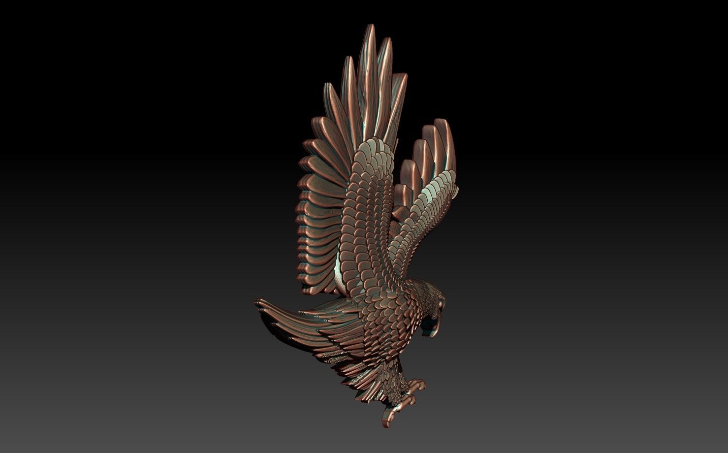 EAGLE PENDANT 3D print model_2