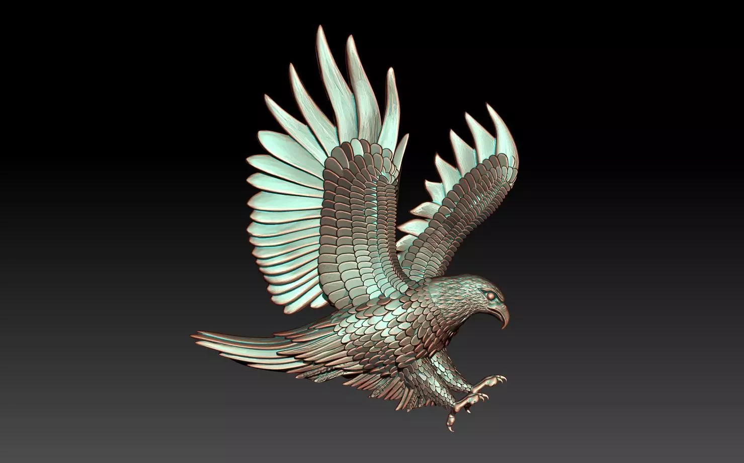 EAGLE PENDANT 3D print model_0
