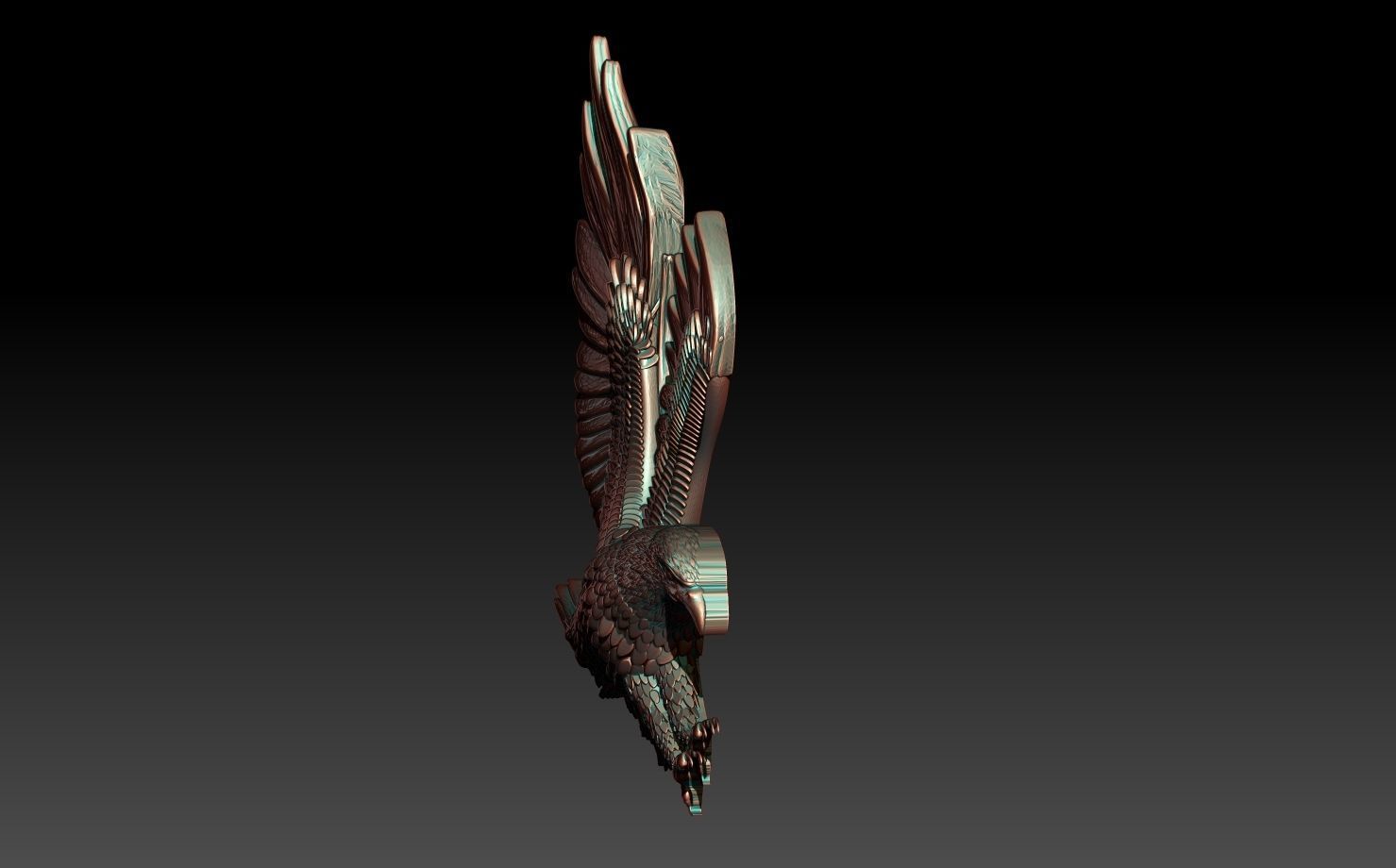 EAGLE PENDANT 3D print model_3