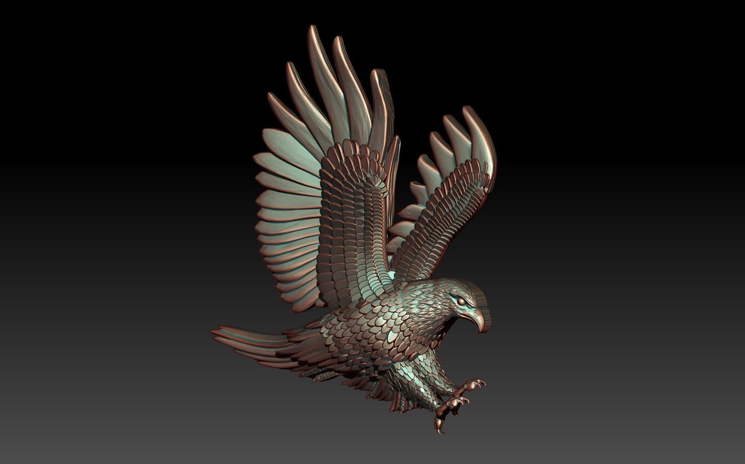 EAGLE PENDANT 3D print model_1