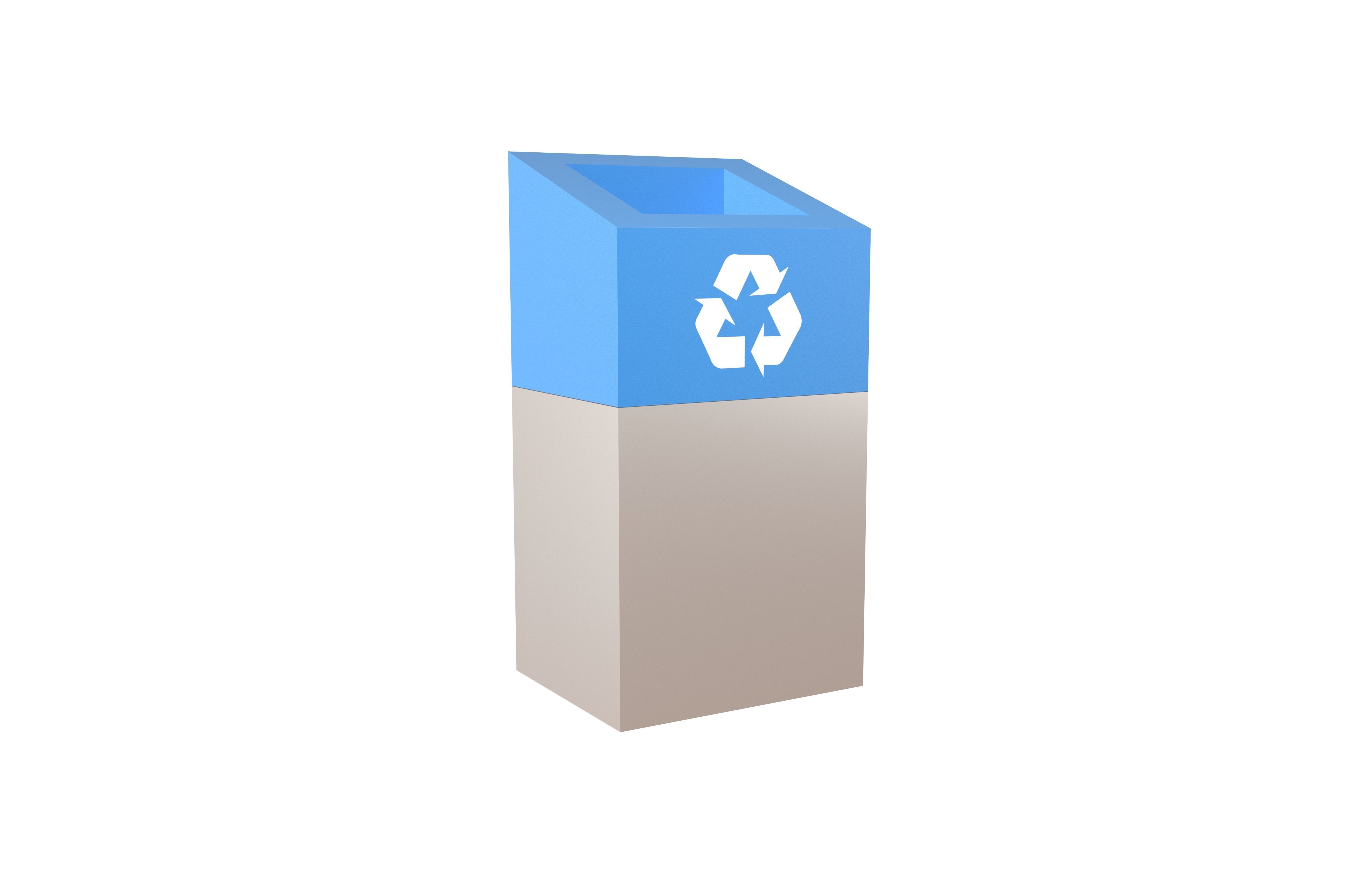 Modern Trash Can v2 003 Low-poly 3D model_1