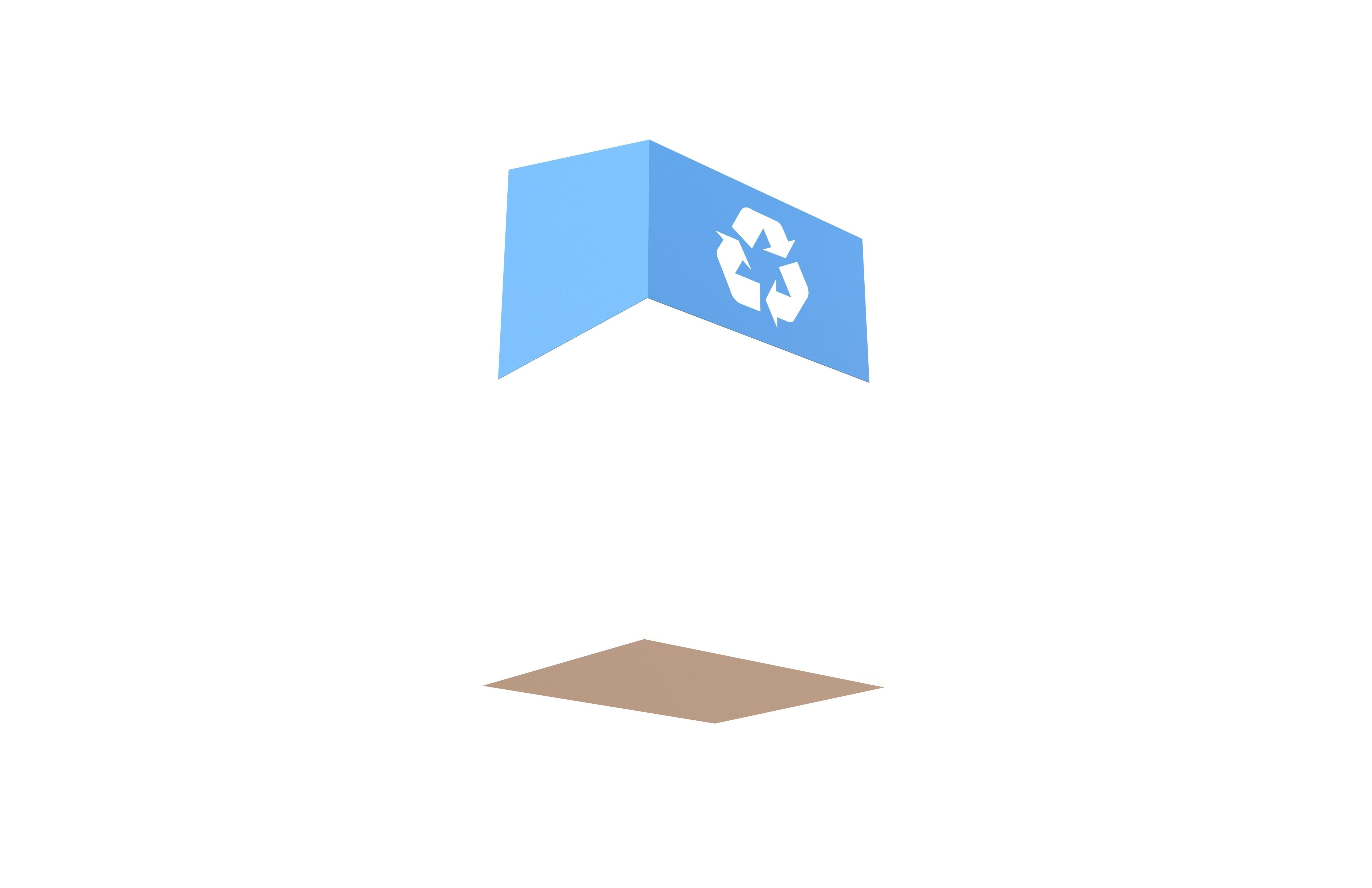 Modern Trash Can v2 003 Low-poly 3D model_3