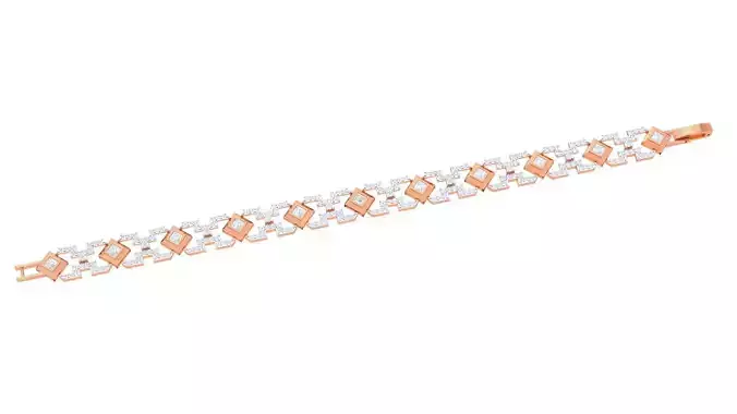Tennis Chain Style Unisex Diamond Bracelet 3dm renders