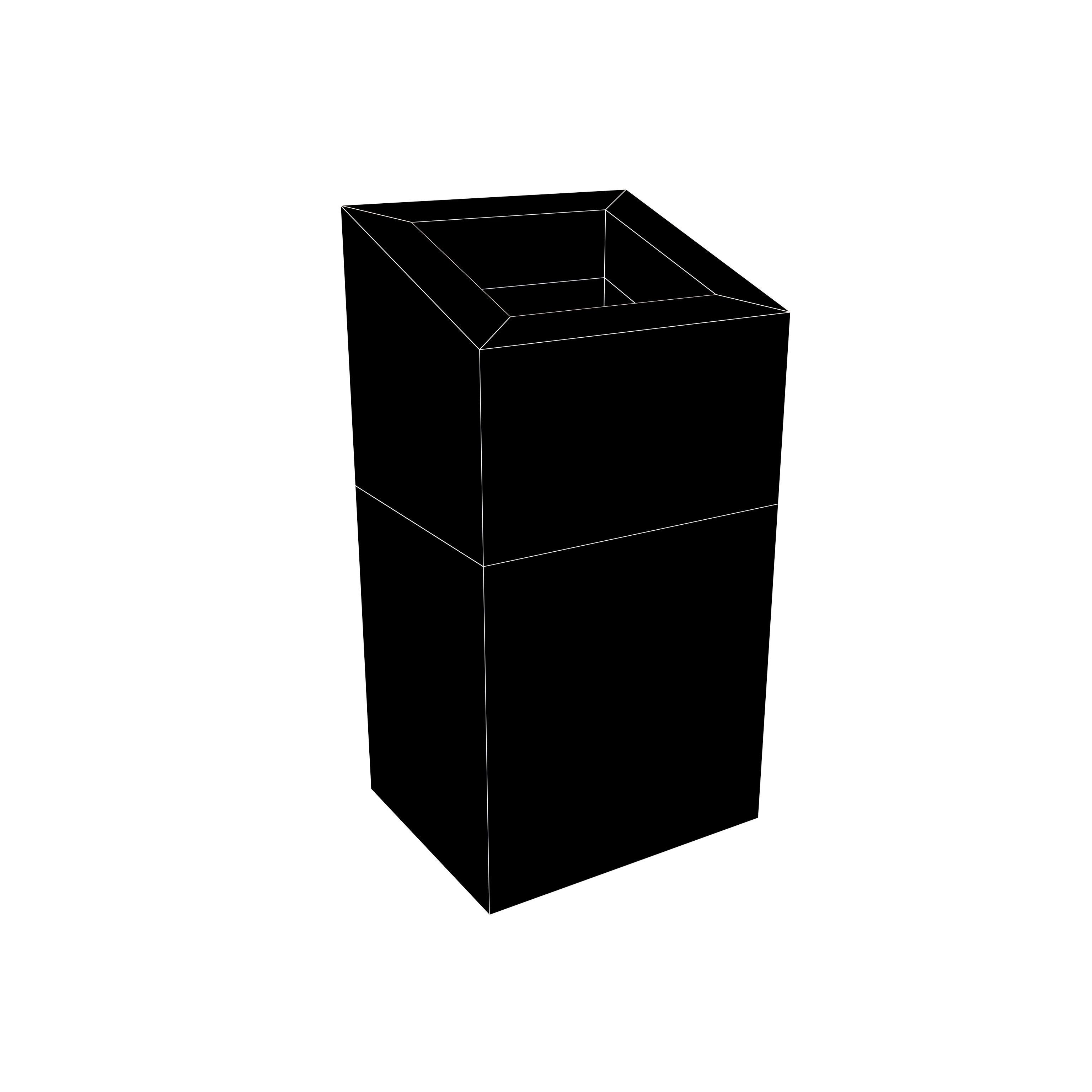 Modern Trash Can v2 004 Low-poly 3D model_7