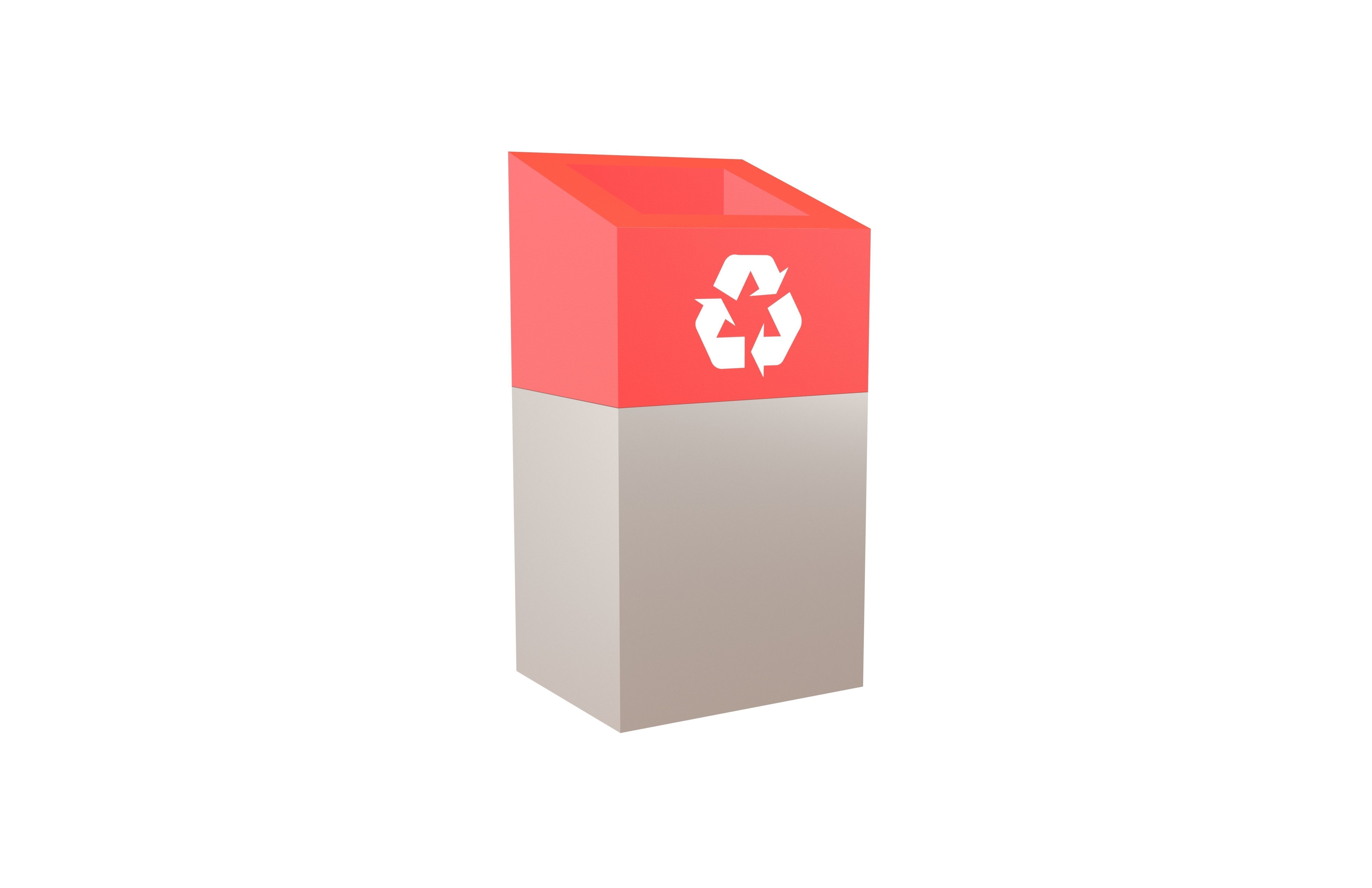 Modern Trash Can v2 004 Low-poly 3D model_1