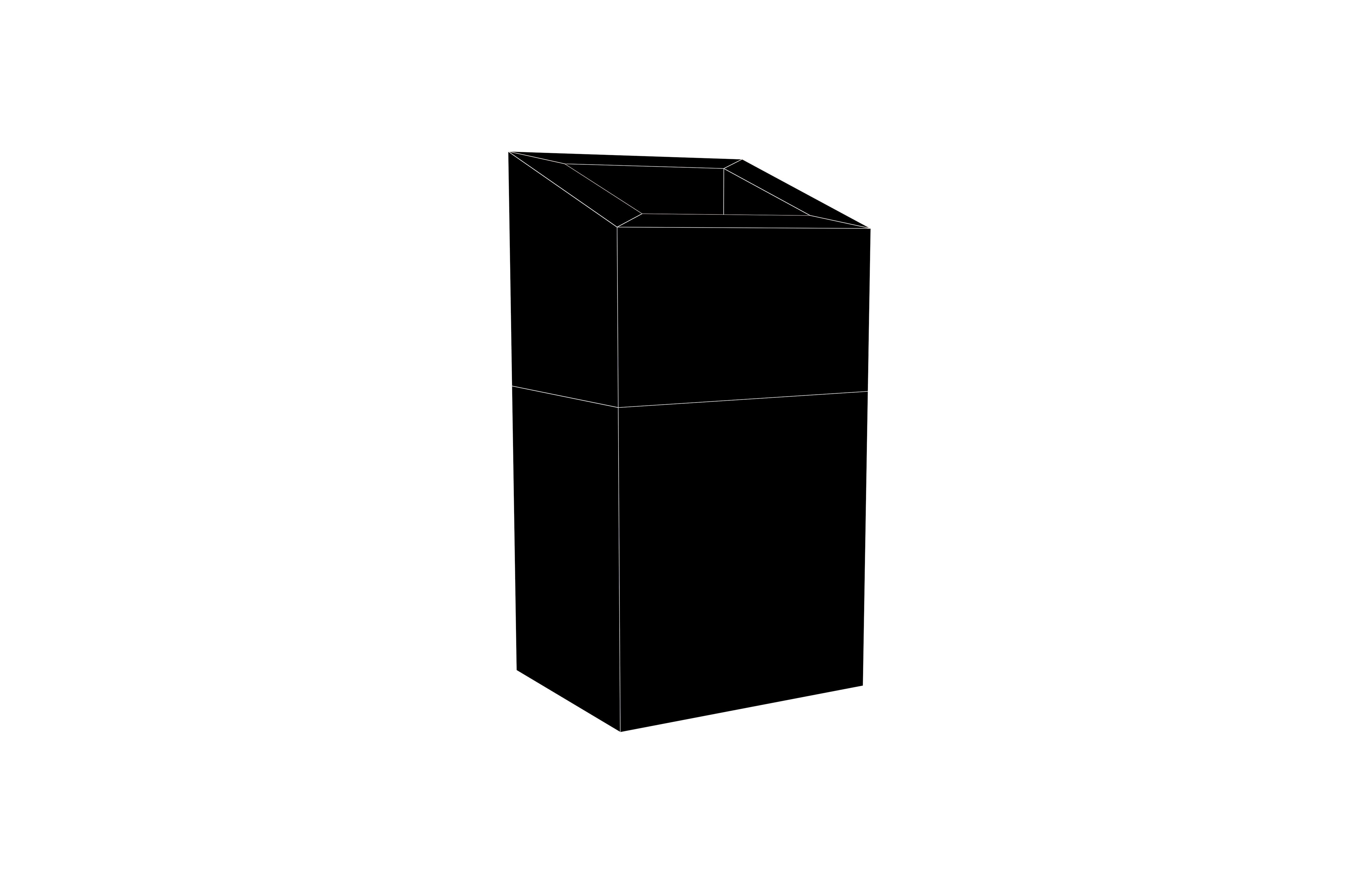 Modern Trash Can v2 004 Low-poly 3D model_4