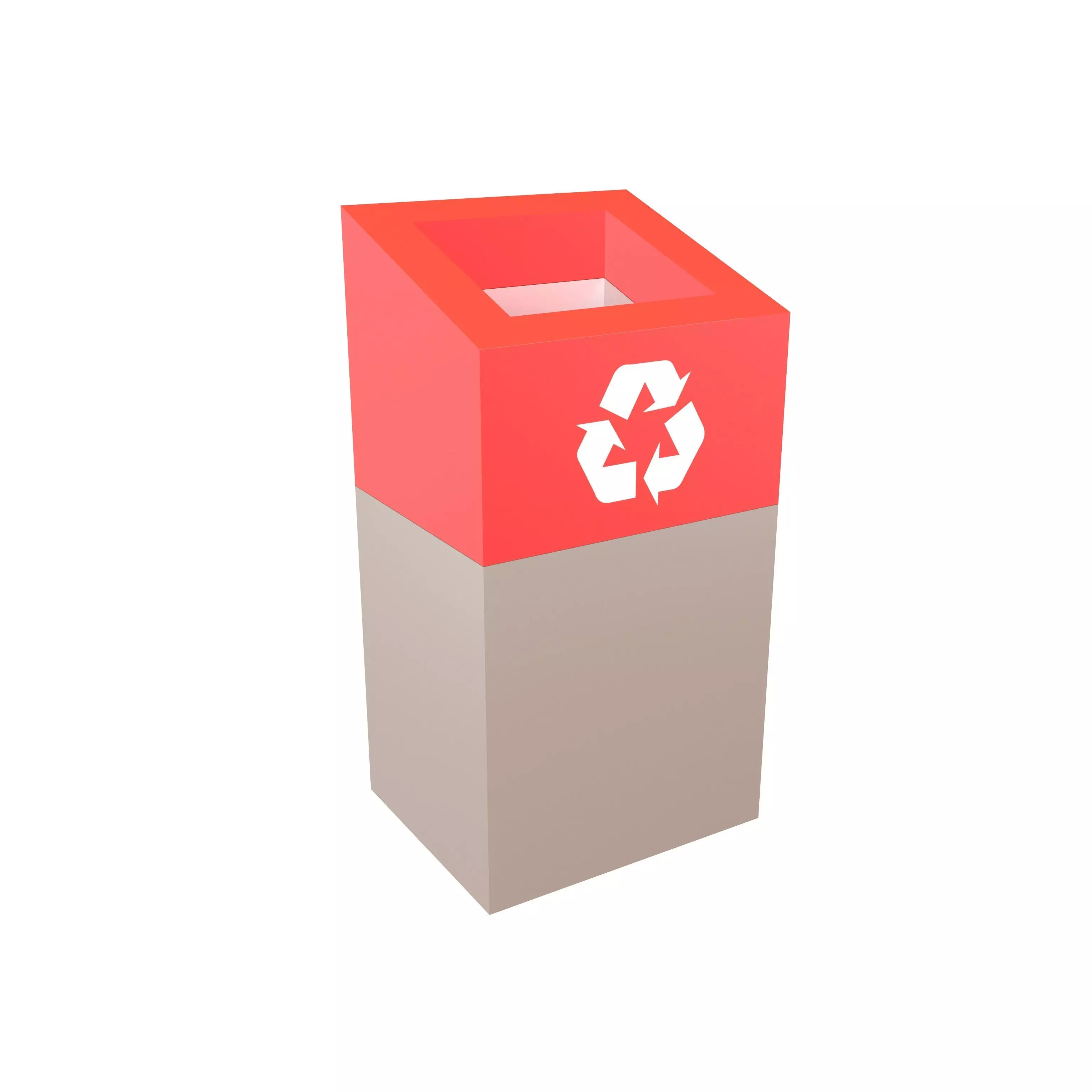 Modern Trash Can v2 004 Low-poly 3D model_0