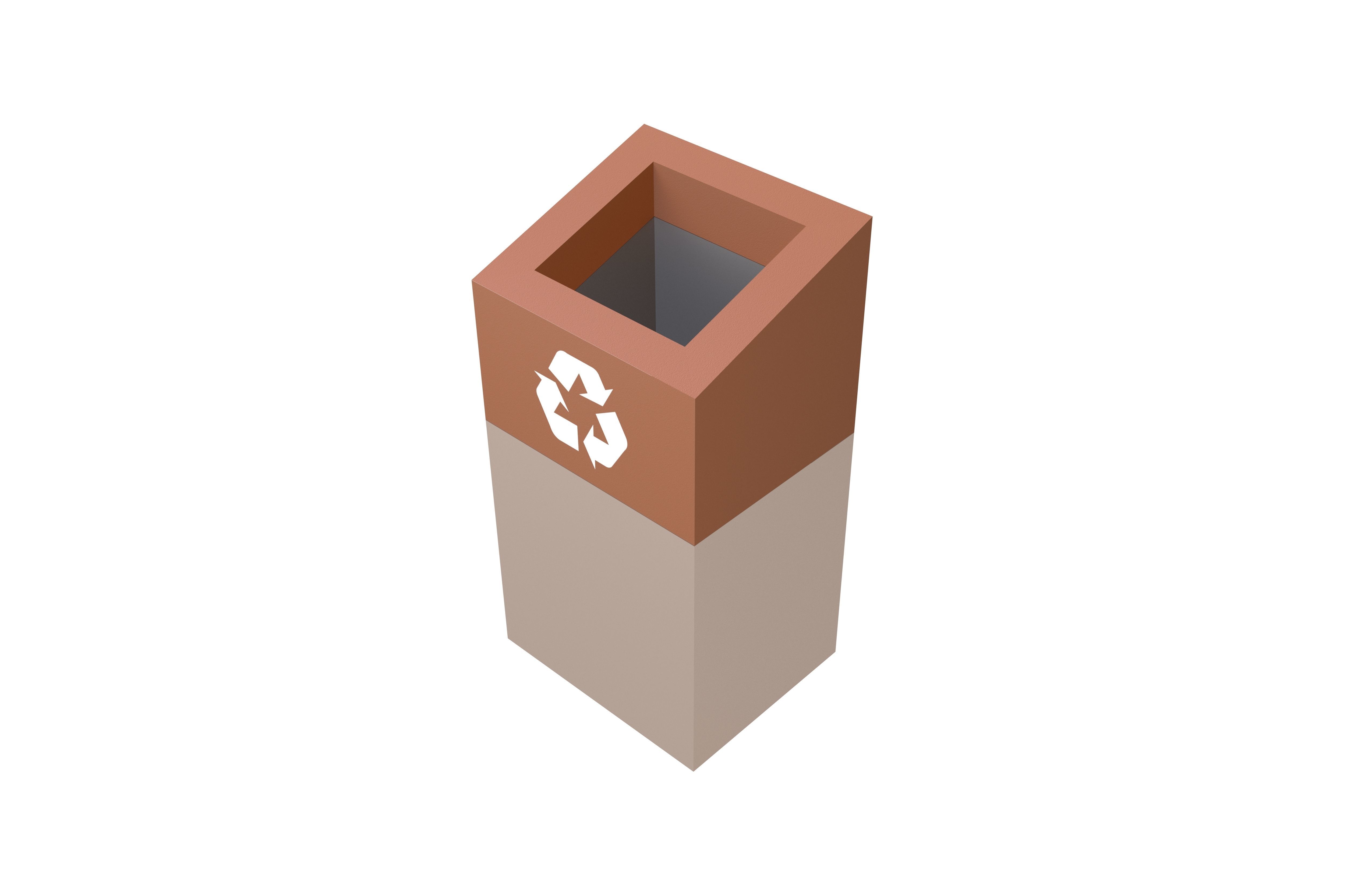 Modern Trash Can v2 005 Low-poly 3D model_2