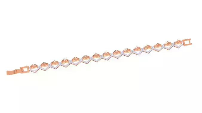 Chain Style Unisex Diamond Bracelet 3dm renders 3D print model Chain Style Unisex Diamond Bracelet 3dm renders 3D print model