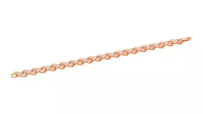 Woven Chain Style Unisex Diamond Bracelet 3dm renders