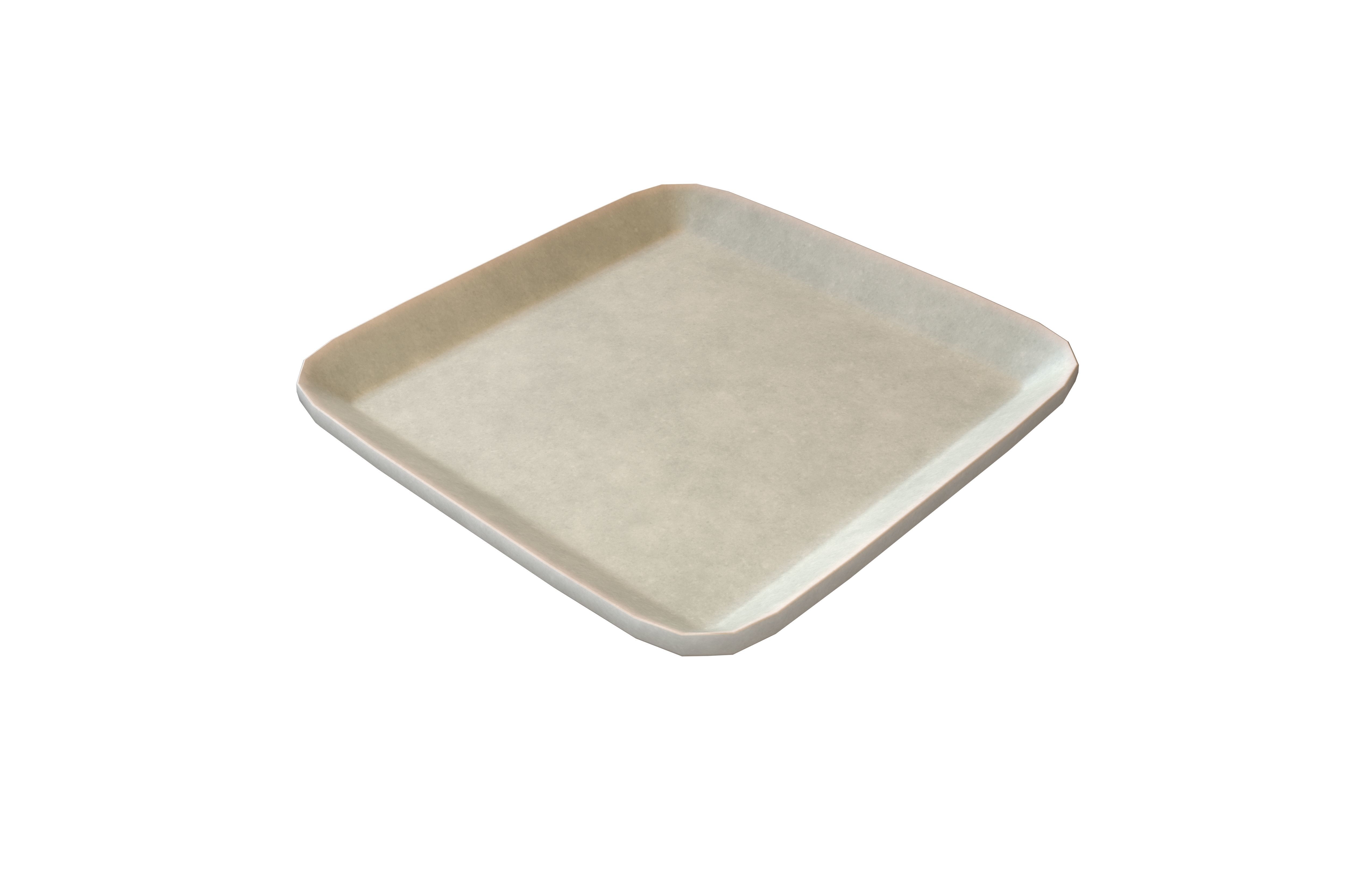 Japanese Tableware Main Plate v1 003 Low-poly 3D model_2