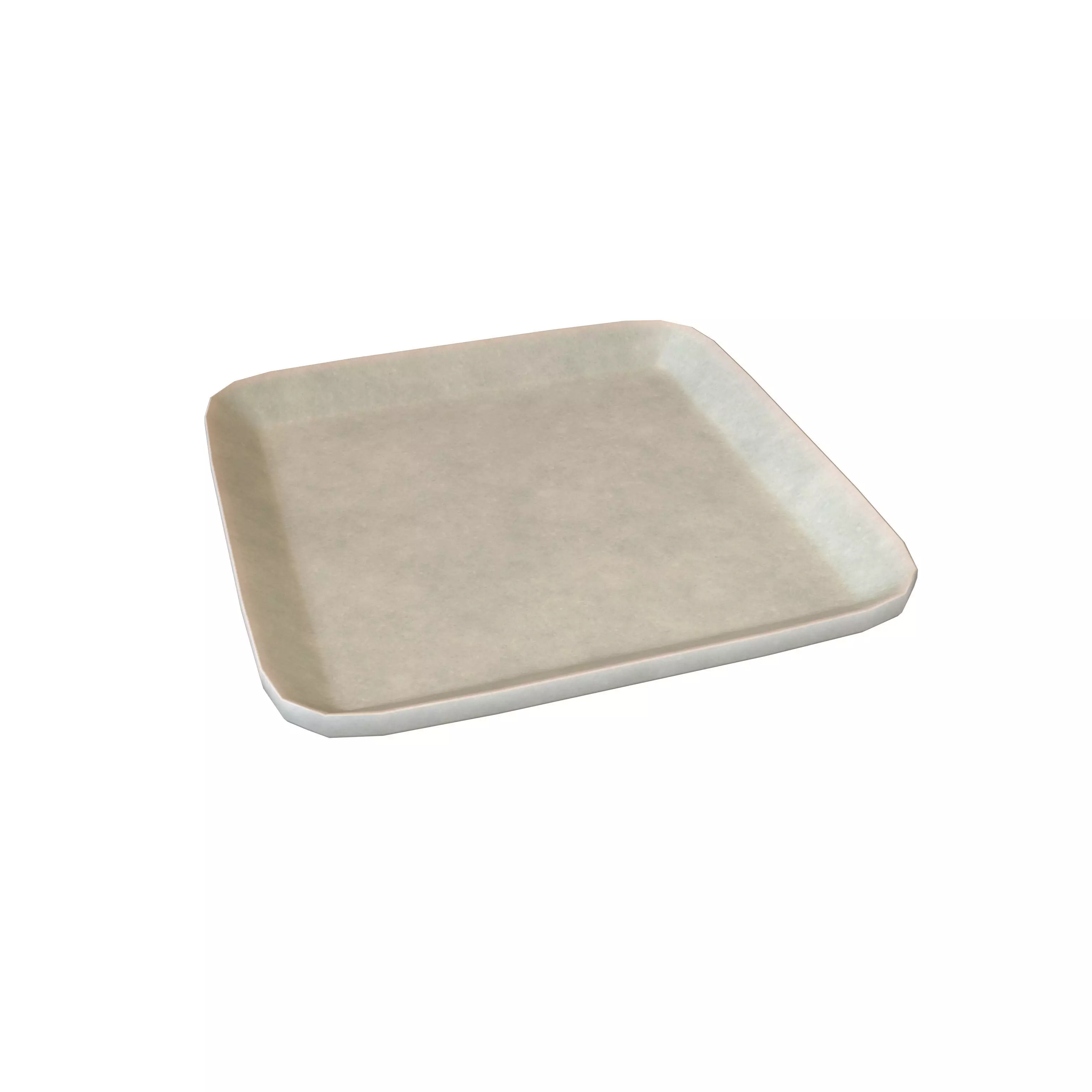Japanese Tableware Main Plate v1 003 Low-poly 3D model_0