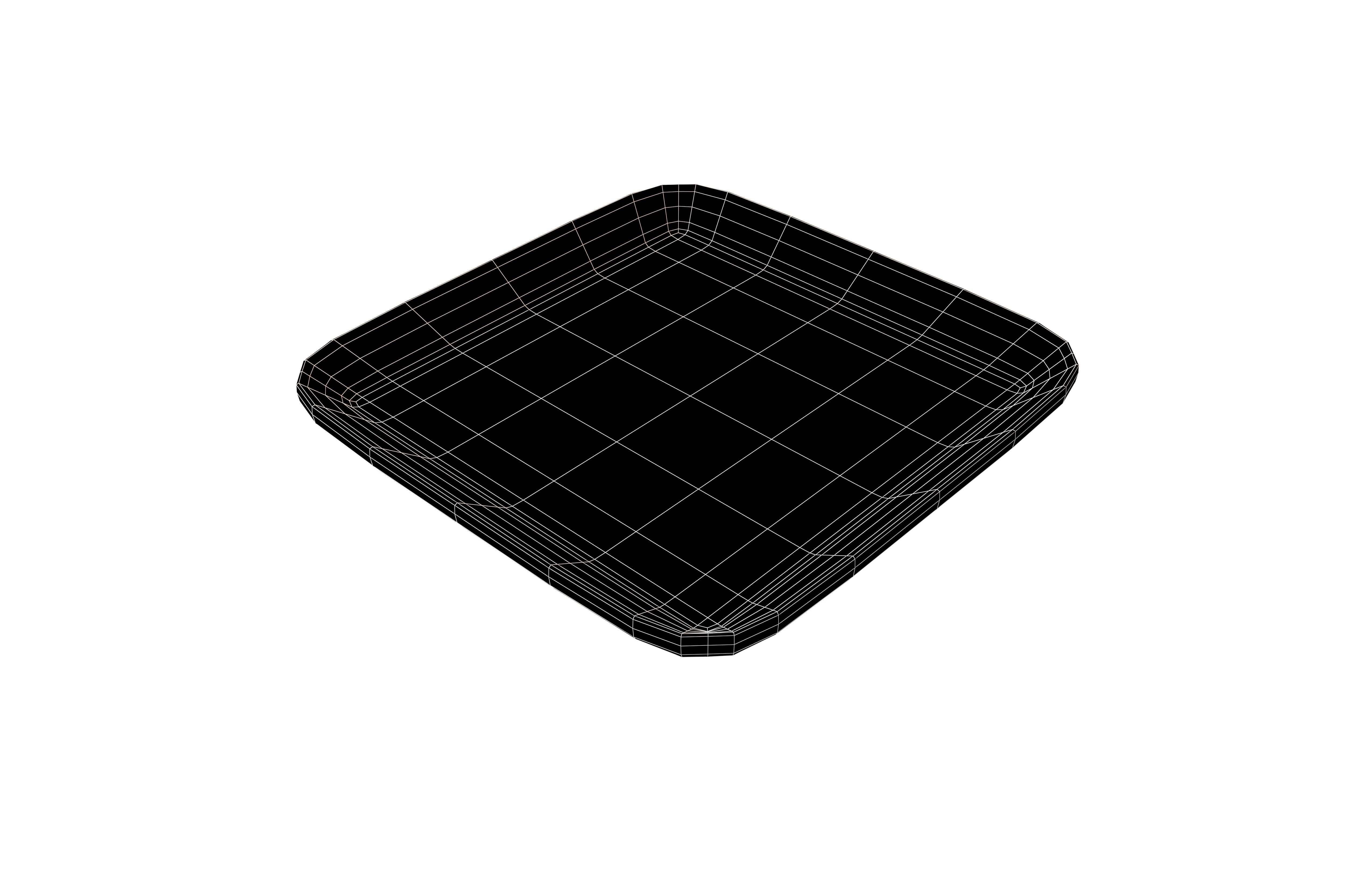 Japanese Tableware Main Plate v1 003 Low-poly 3D model_6