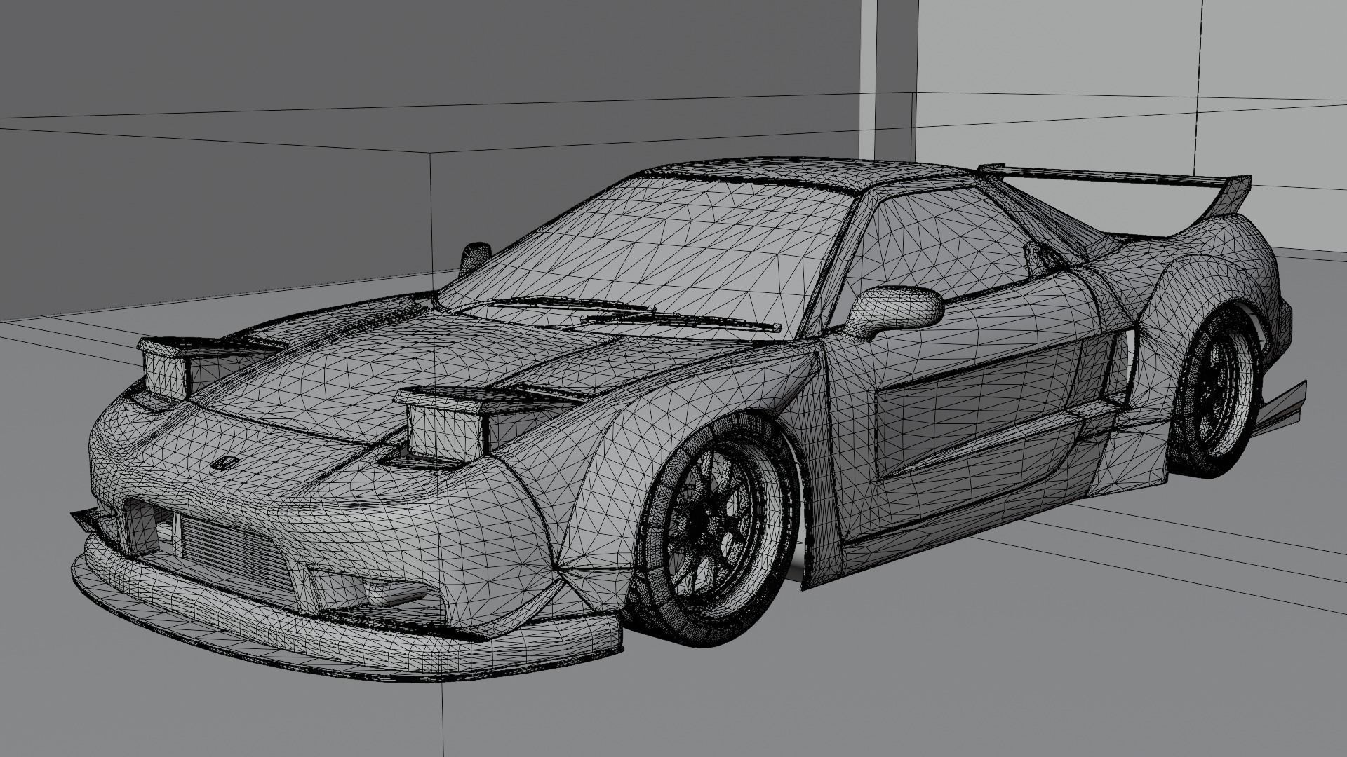 Honda NSX Widebody 3D model_8