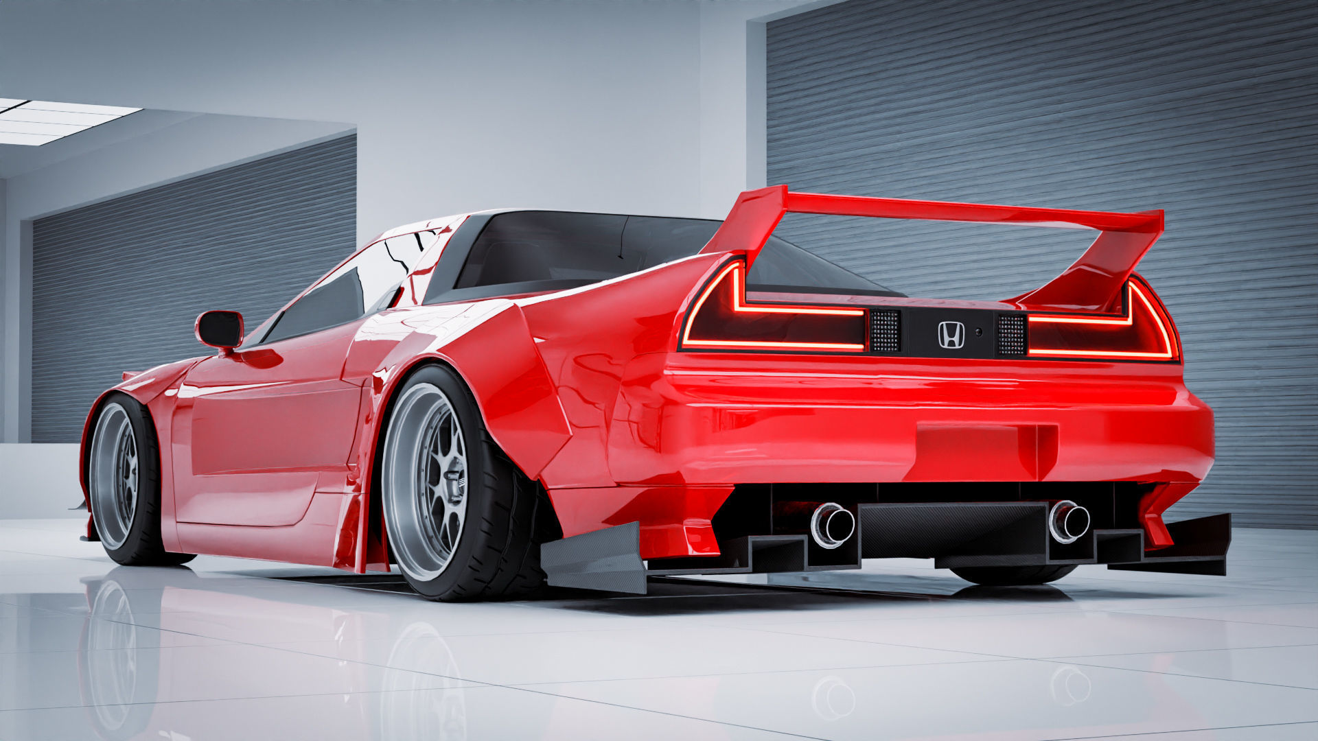 Honda NSX Widebody 3D model_4