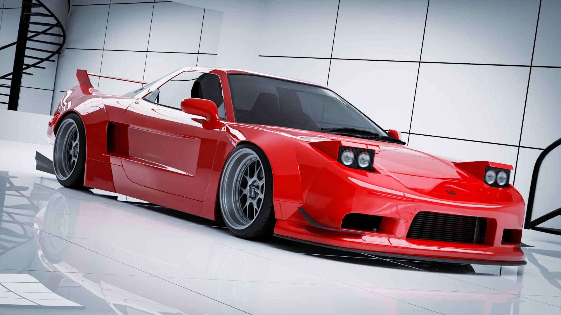Honda NSX Widebody 3D model_1