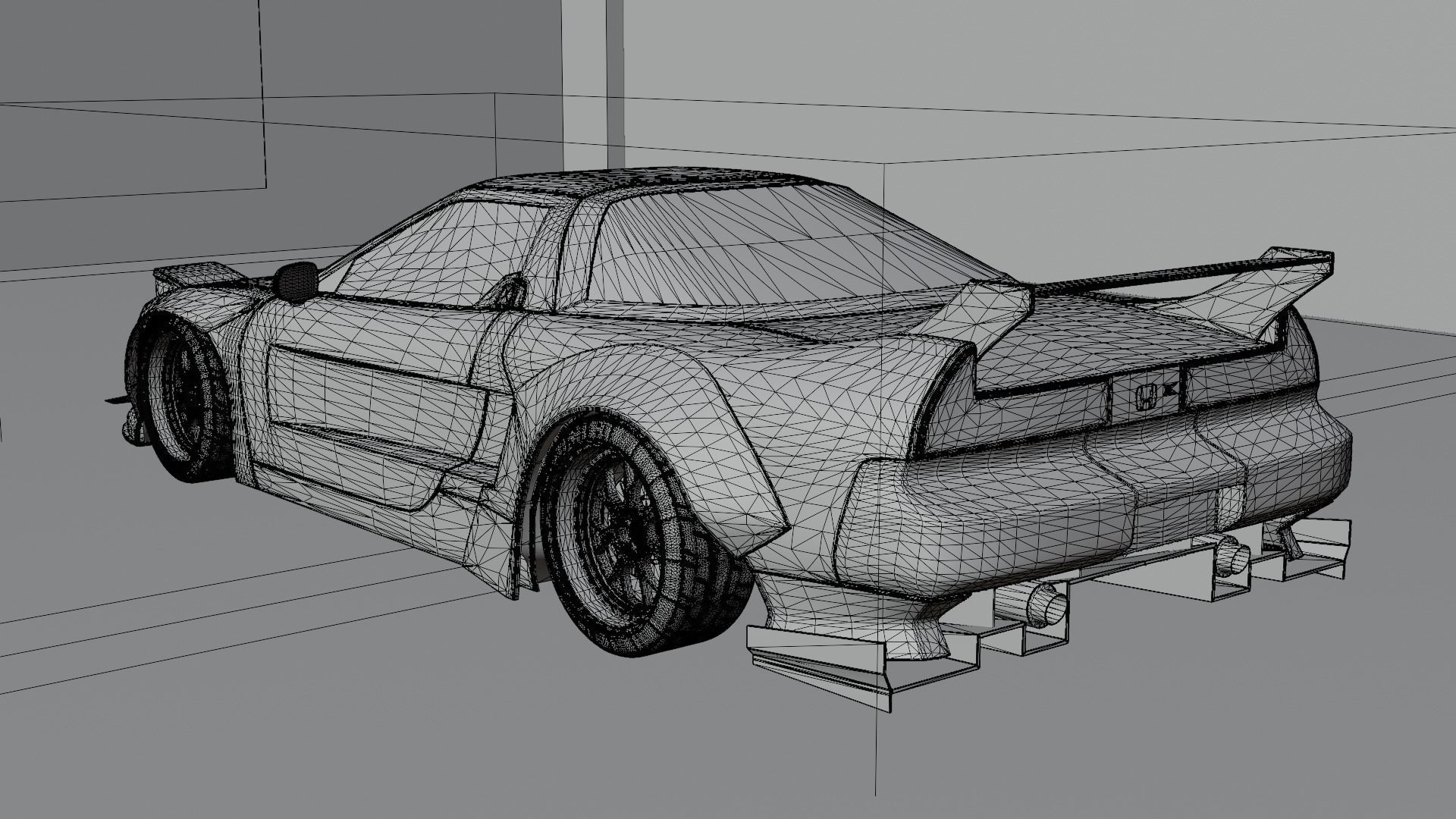 Honda NSX Widebody 3D model_9