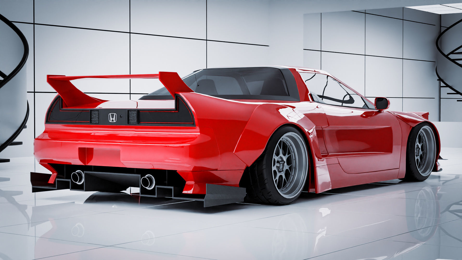 Honda NSX Widebody 3D model_2