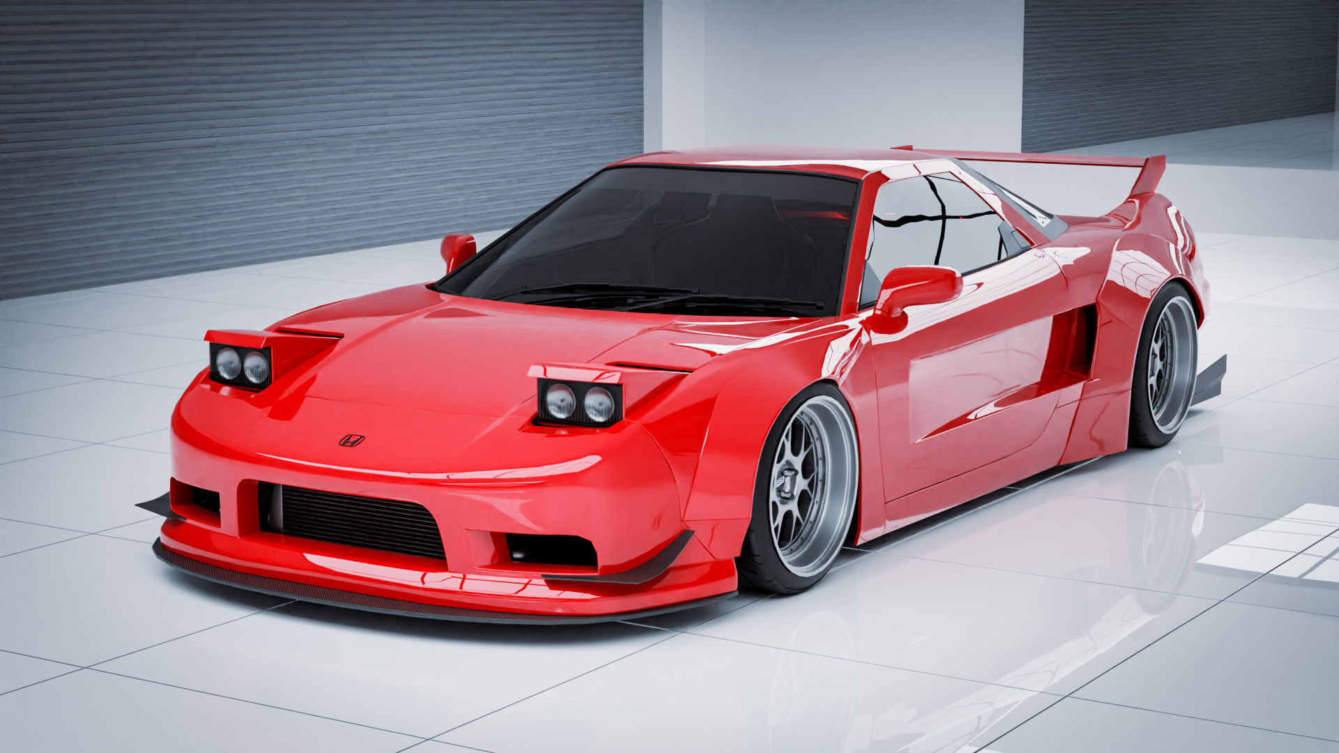 Honda NSX Widebody 3D model_7