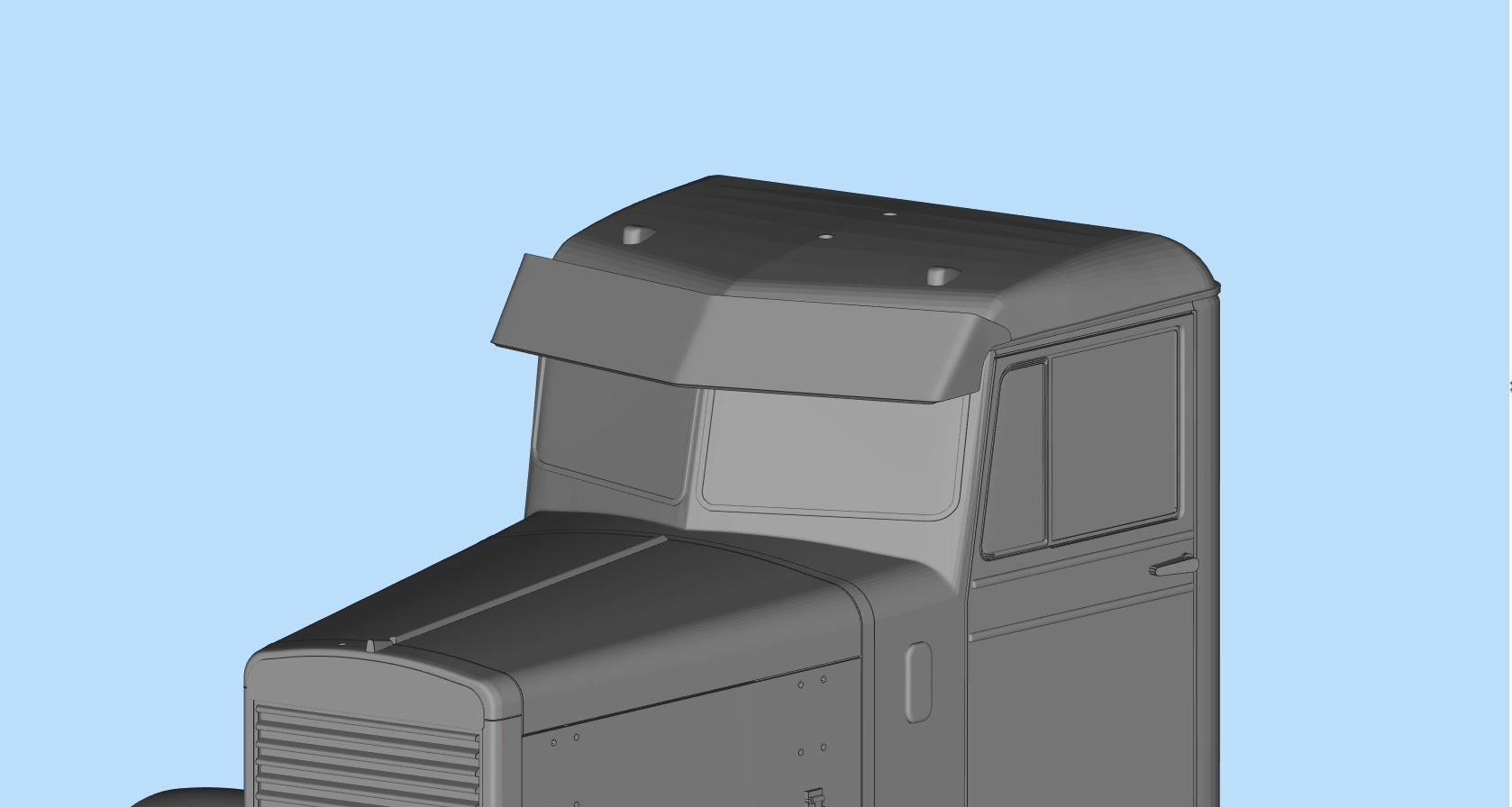 3DPrintsSTL SunVisor V-Style for RC Truck Duel Cab and etc 3D print model_13