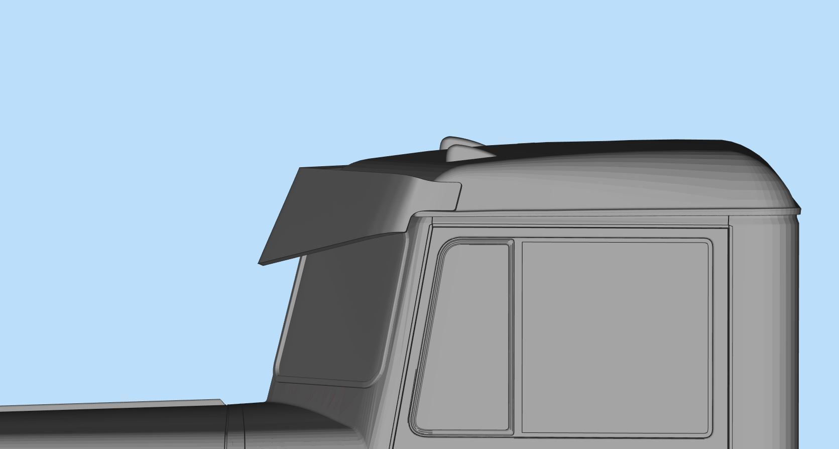 3DPrintsSTL SunVisor V-Style for RC Truck Duel Cab and etc 3D print model_11