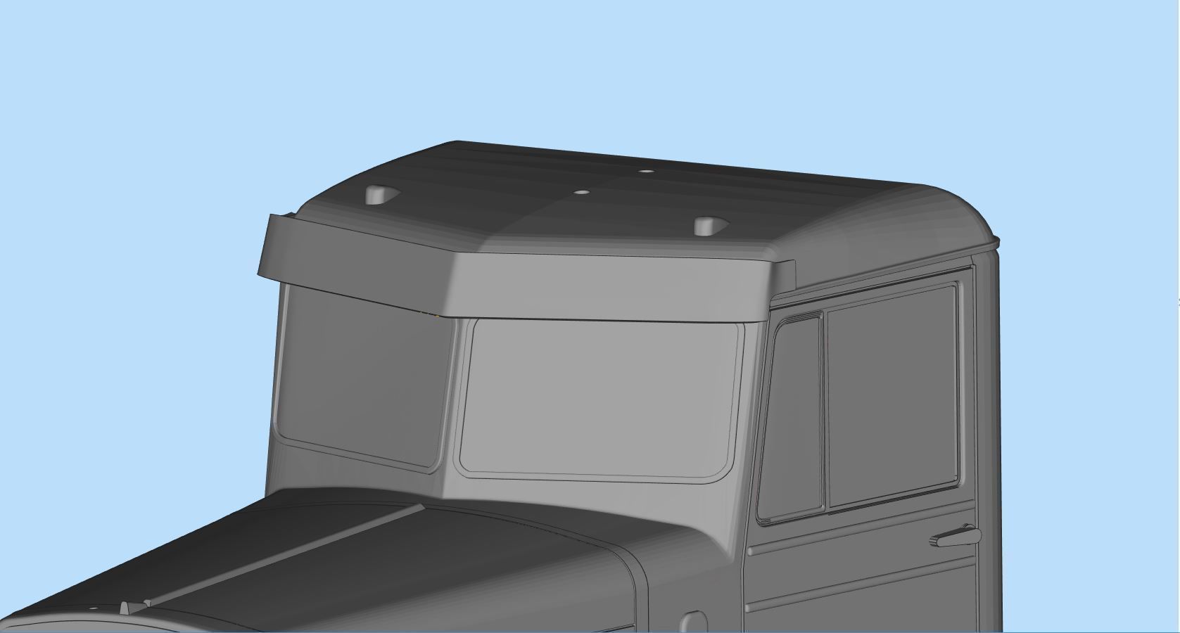 3DPrintsSTL SunVisor V-Style for RC Truck Duel Cab and etc 3D print model_9