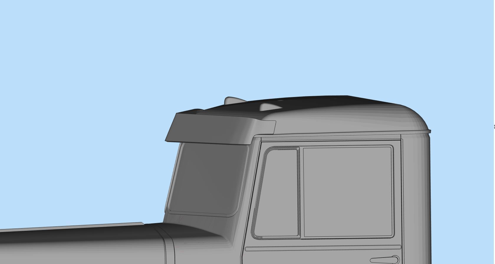 3DPrintsSTL SunVisor V-Style for RC Truck Duel Cab and etc 3D print model_8