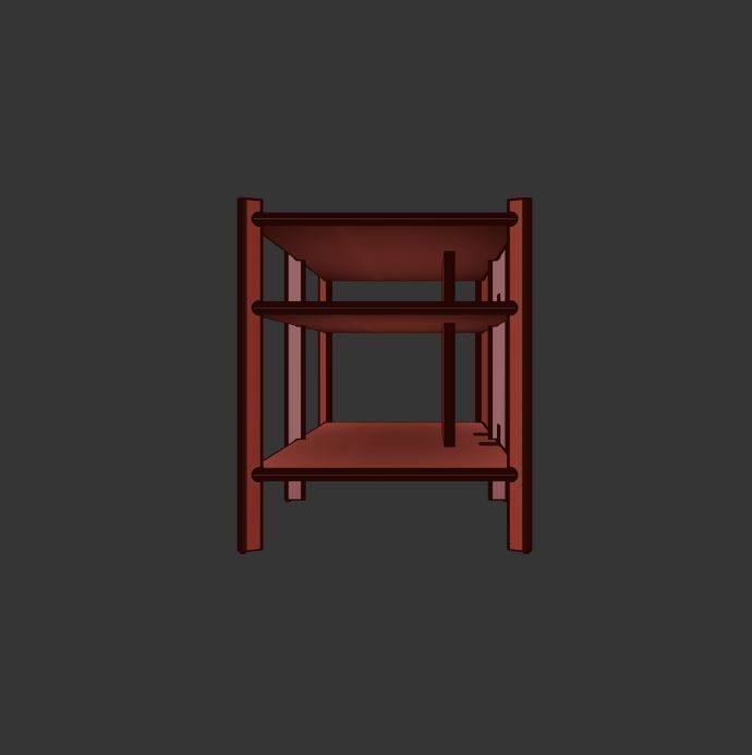 JATTESTA TV Table Low-poly 3D model_14