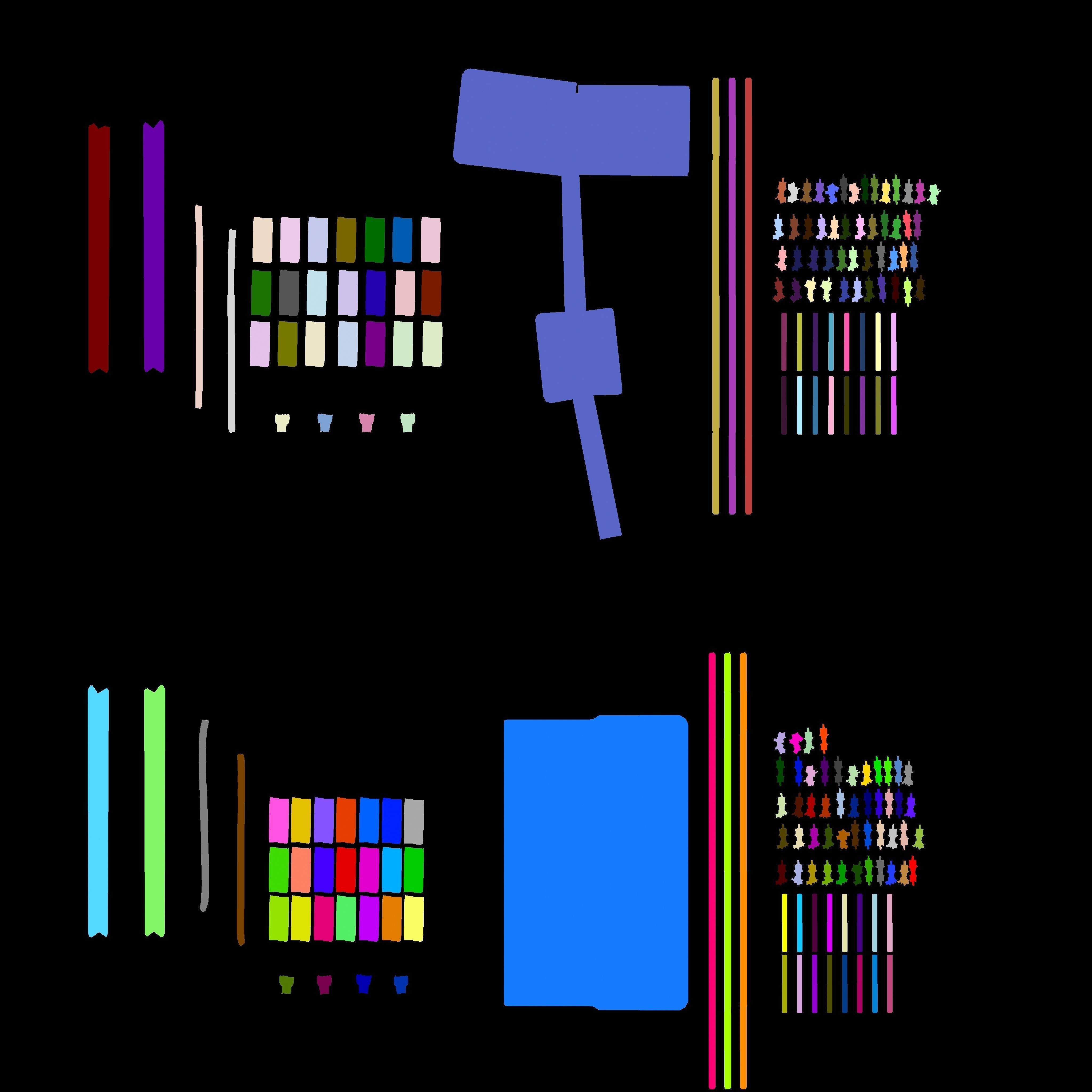 Sci-fi Industrial style stair platform Low-poly 3D model_7