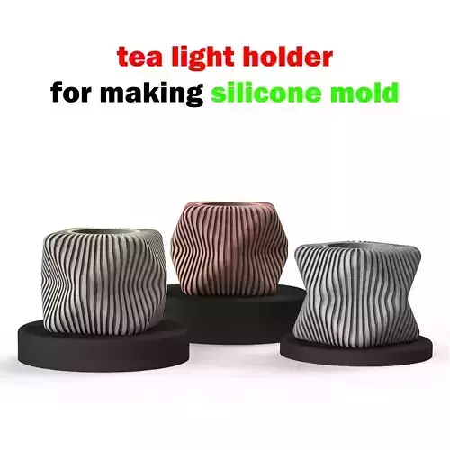 tea light holder for making silicone mold 3D print model